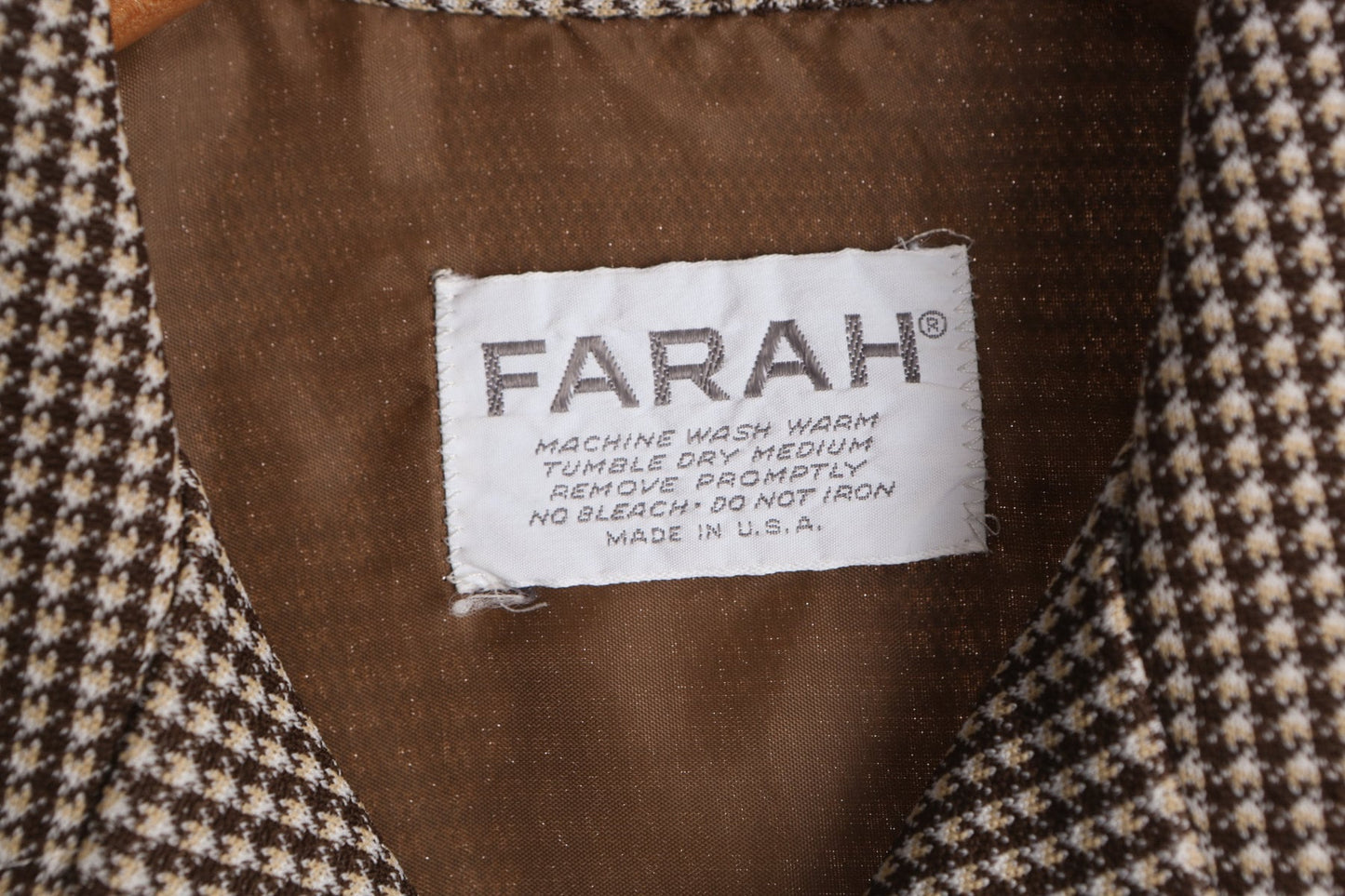 1970s Men Brown Plaid Jacket by Farah