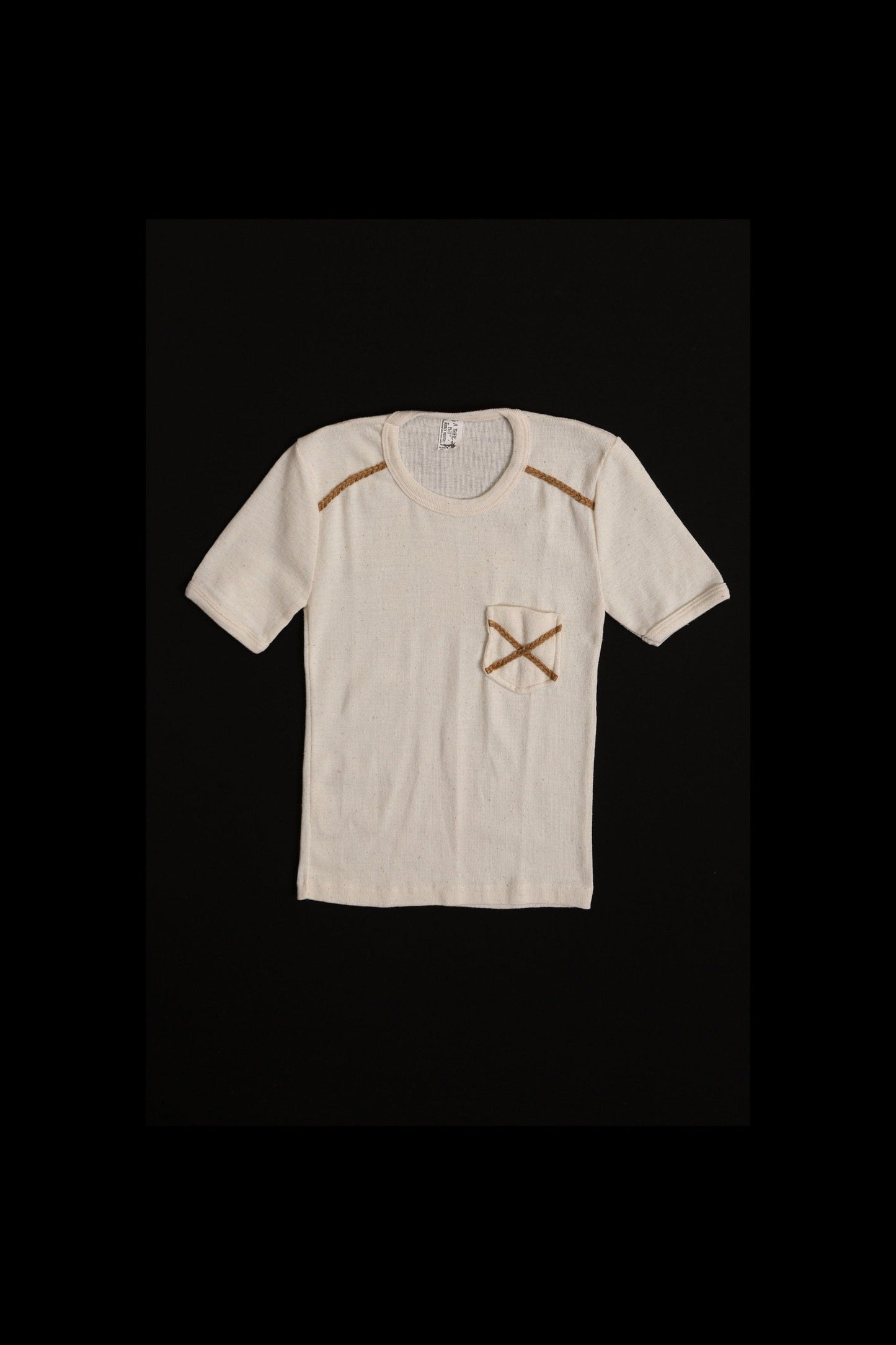 Women 70's Top - Beige - Short Sleeve - A Tribe Bit Label