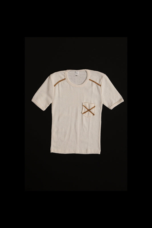 Women 70's Top - Beige - Short Sleeve - A Tribe Bit Label