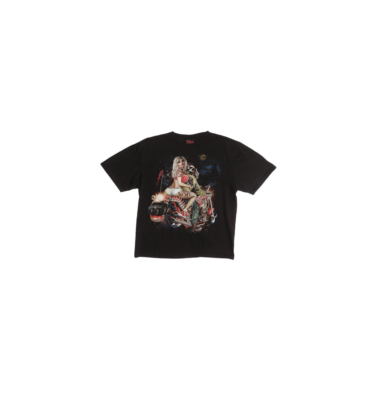 Biker Graphic T-shirt - Public Enemy Label - Skull rider