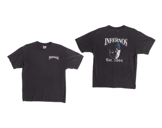 Los Infernos Print Black Graphic T-shirt