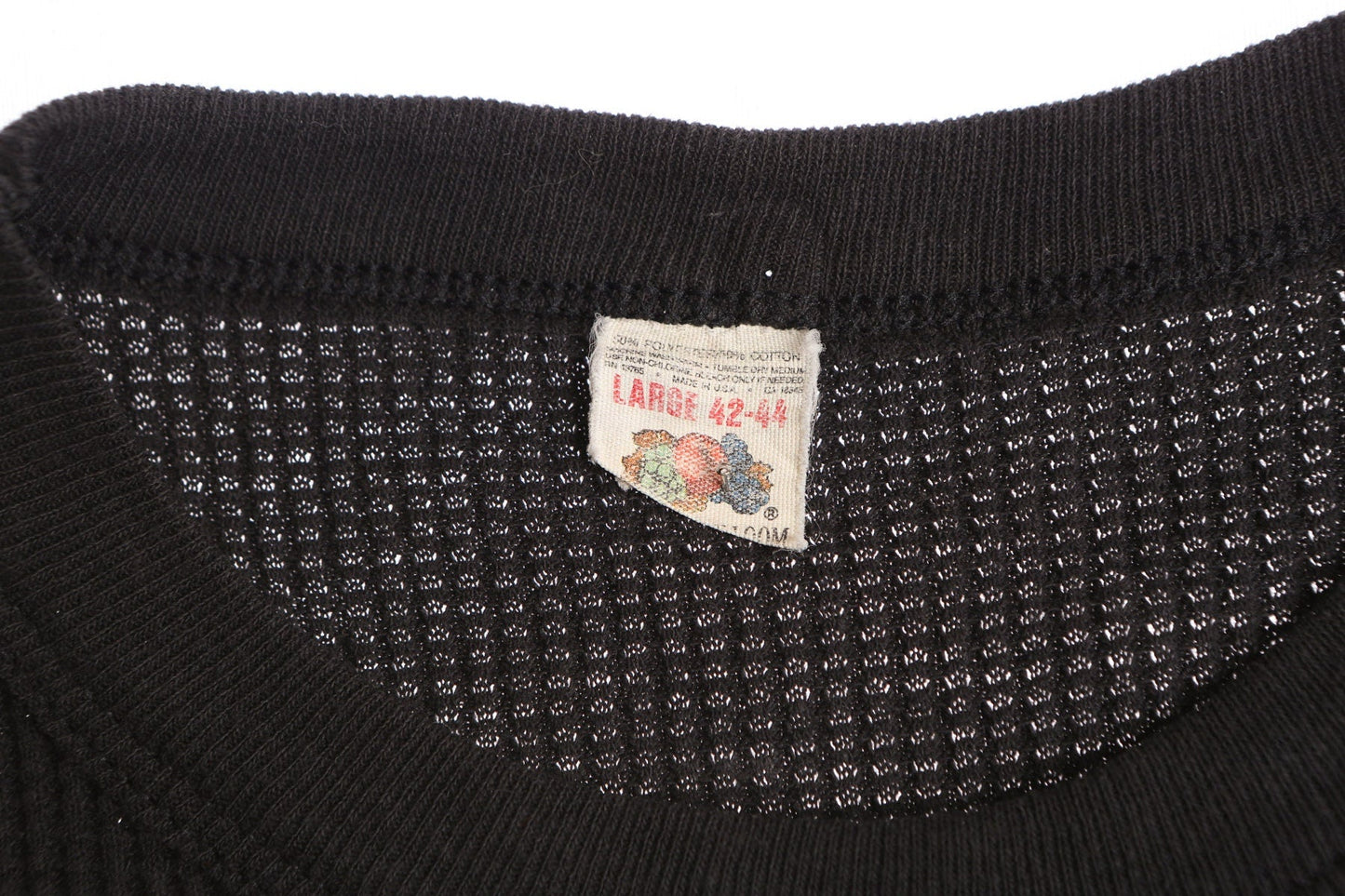 Vintage Black Thermal Shirt - The Springer Harley Davidson Print