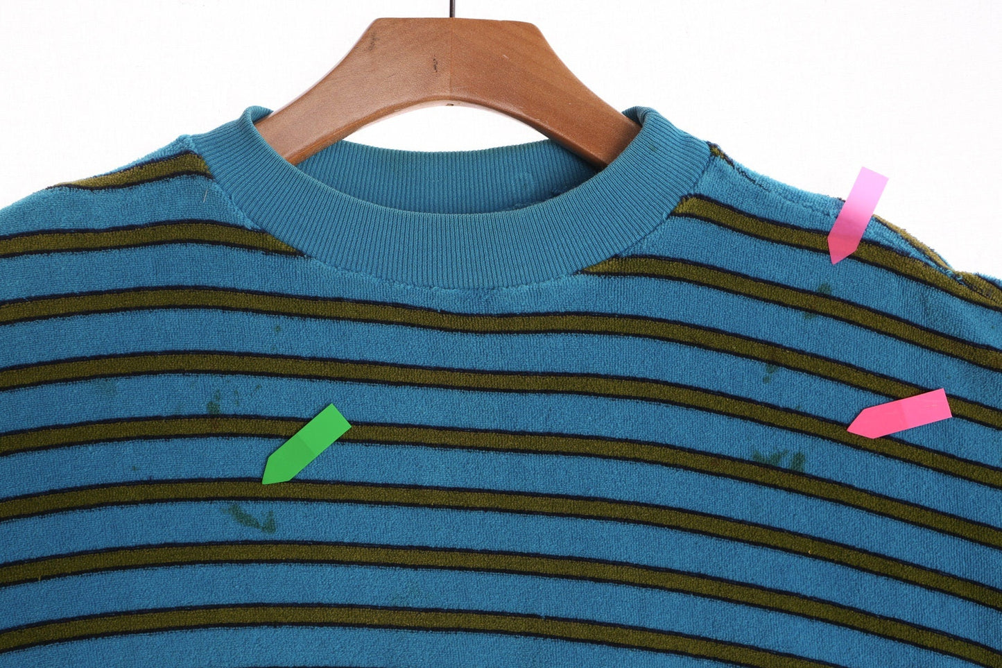 1960s Blue Striped Short Sleeve Mod Shirt