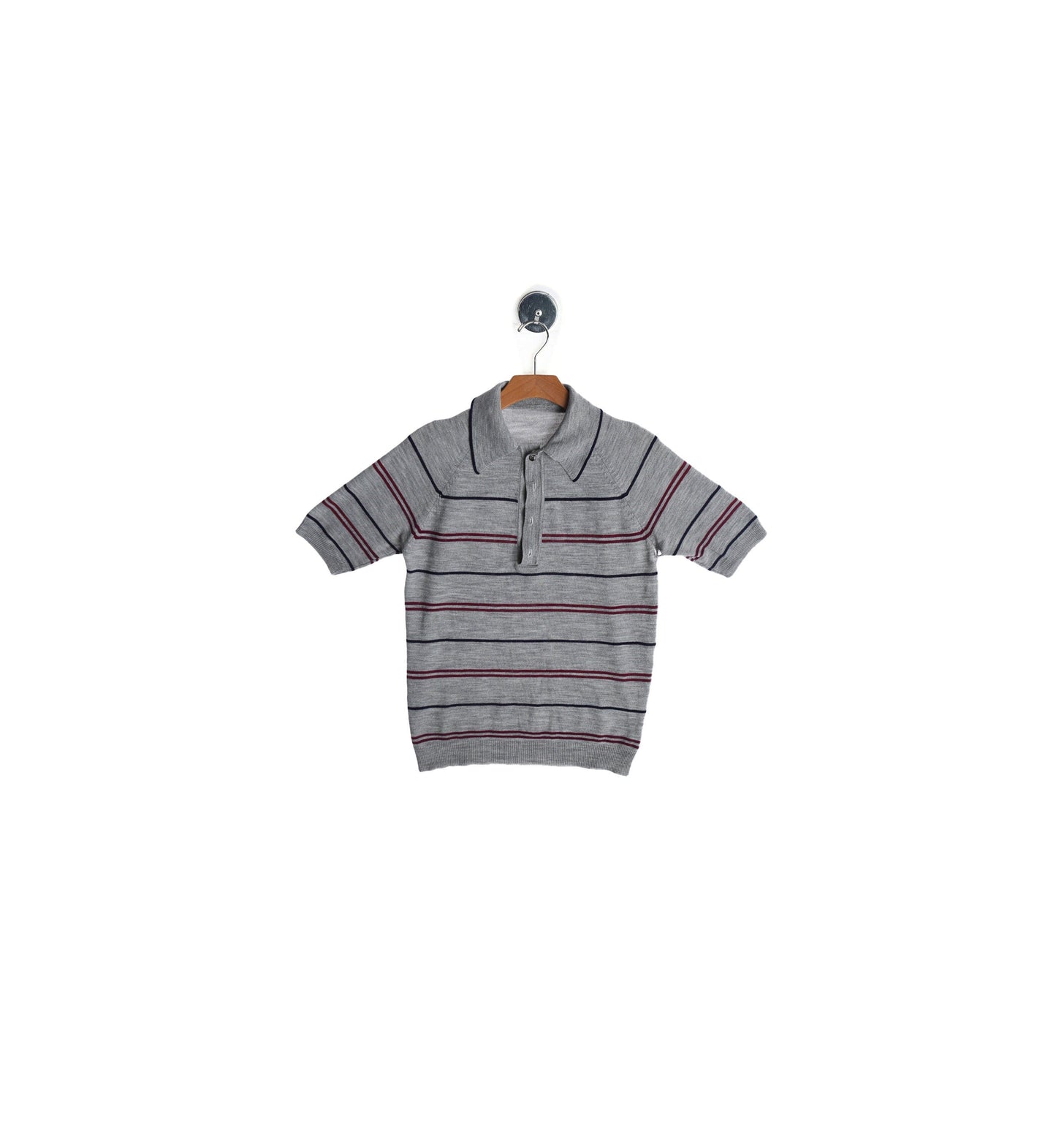 Men Striped Gray Mod Shirt - Era 1960s - 1970s