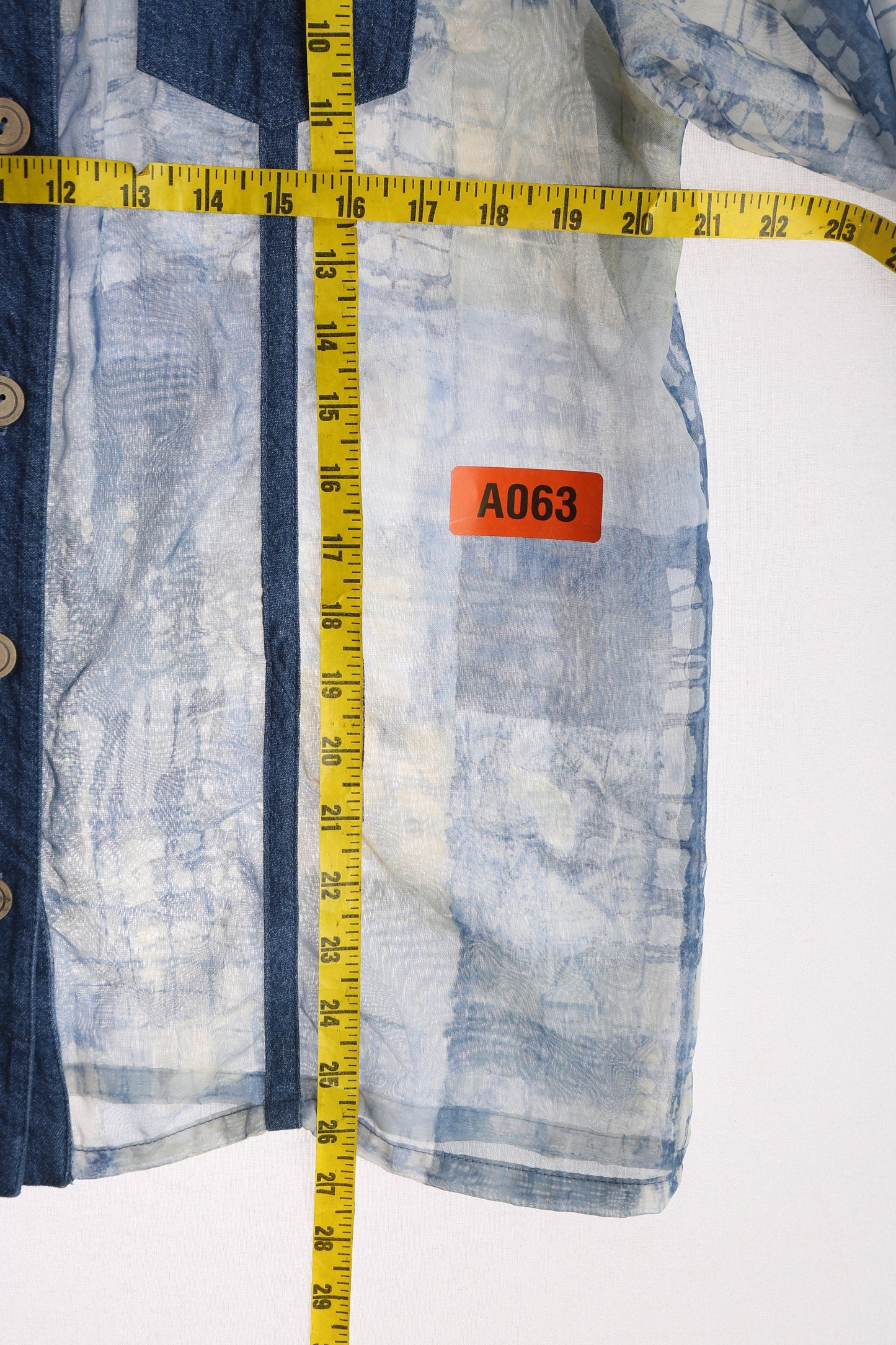 Y2K Women's Blue Sheer Blouse