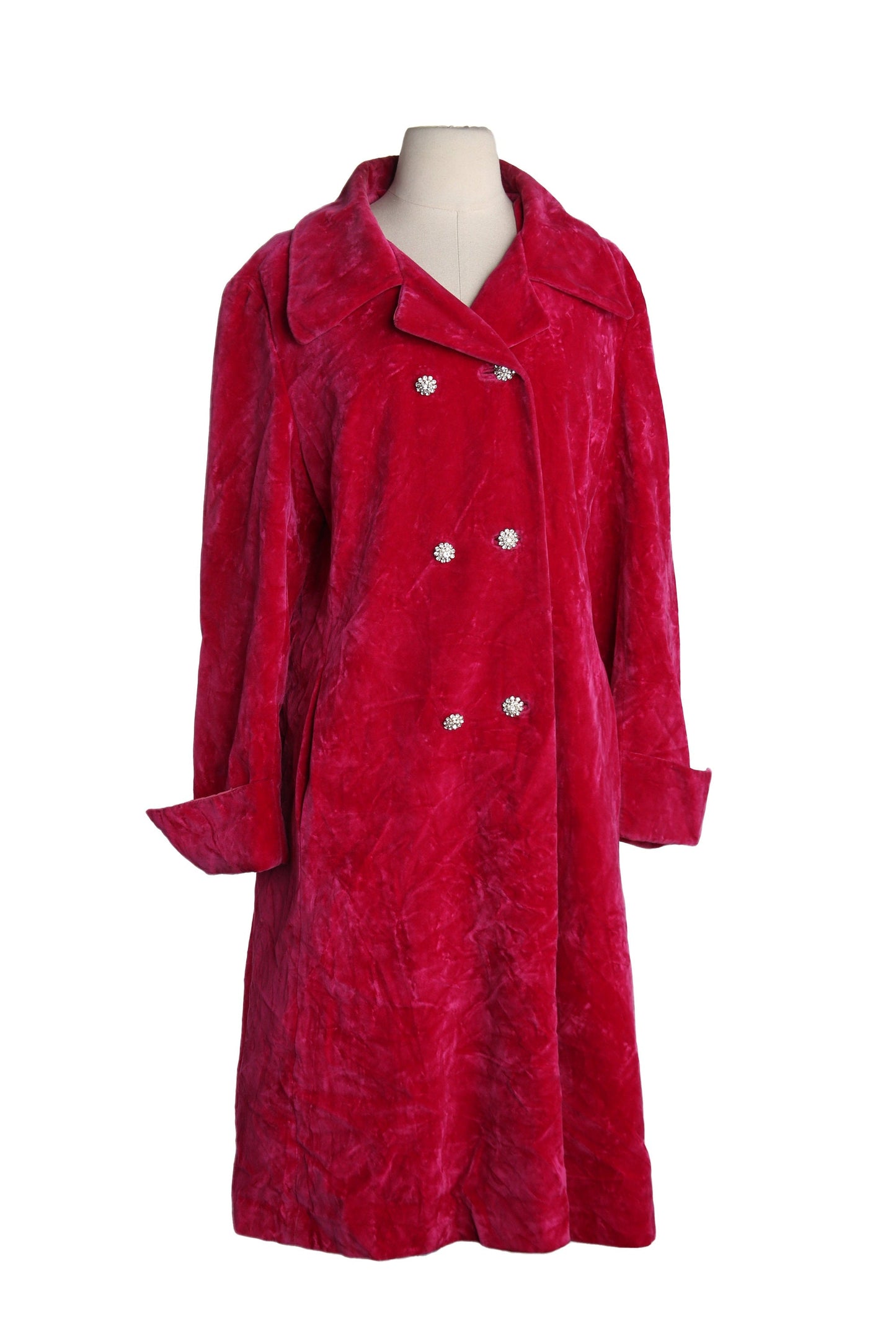 Vintage Women's Red Winter Coat by Bullock's Wilshire - Estimated Era 1950's - 1960's