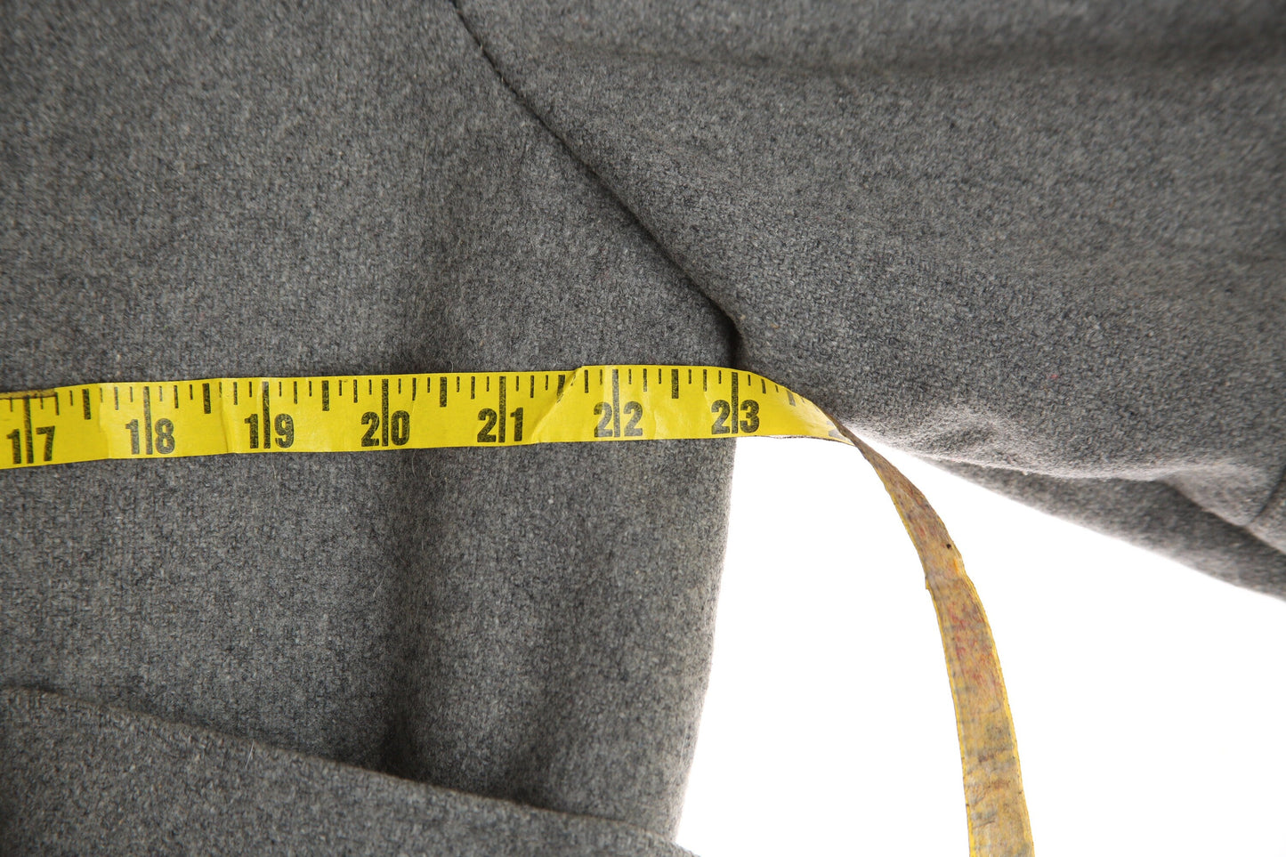 Vintage Women's Gray Winter Coat with White Faux Fur Collar - Estimated Era 1960's - 1970's