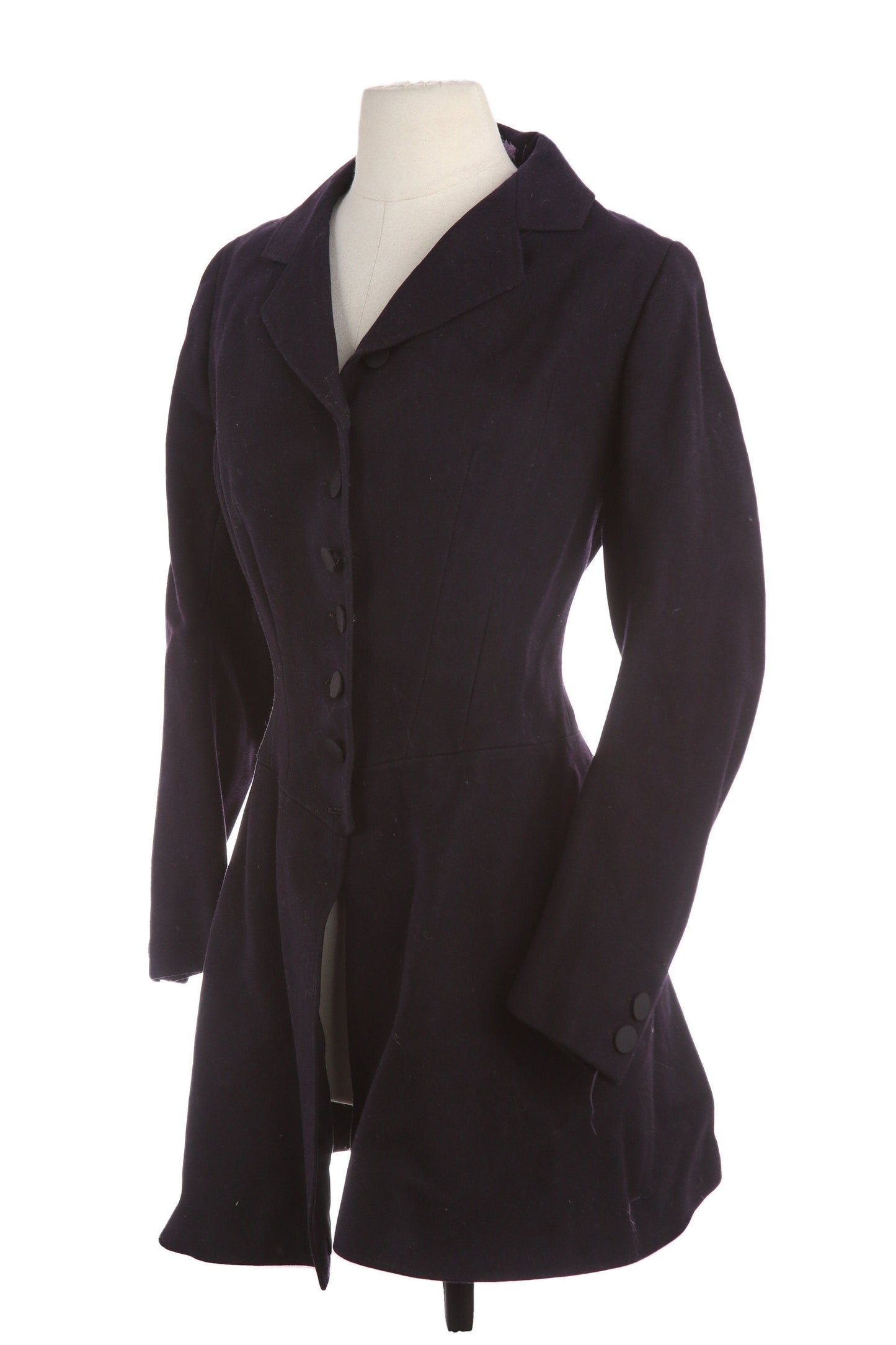 Vintage Women Black Winter Coat - Estimated Era 1920's - 1940's