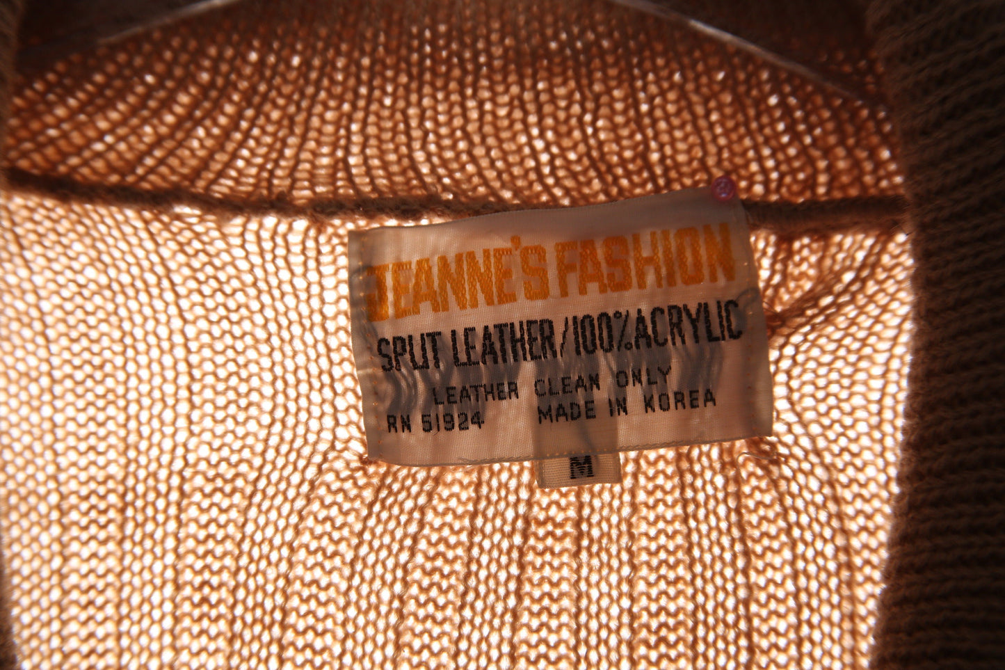 Vintage Women Brown Suede Sweater/Jacket by Janne's Fashion - Estimated Era 1960's - 1970's - Made in Korea