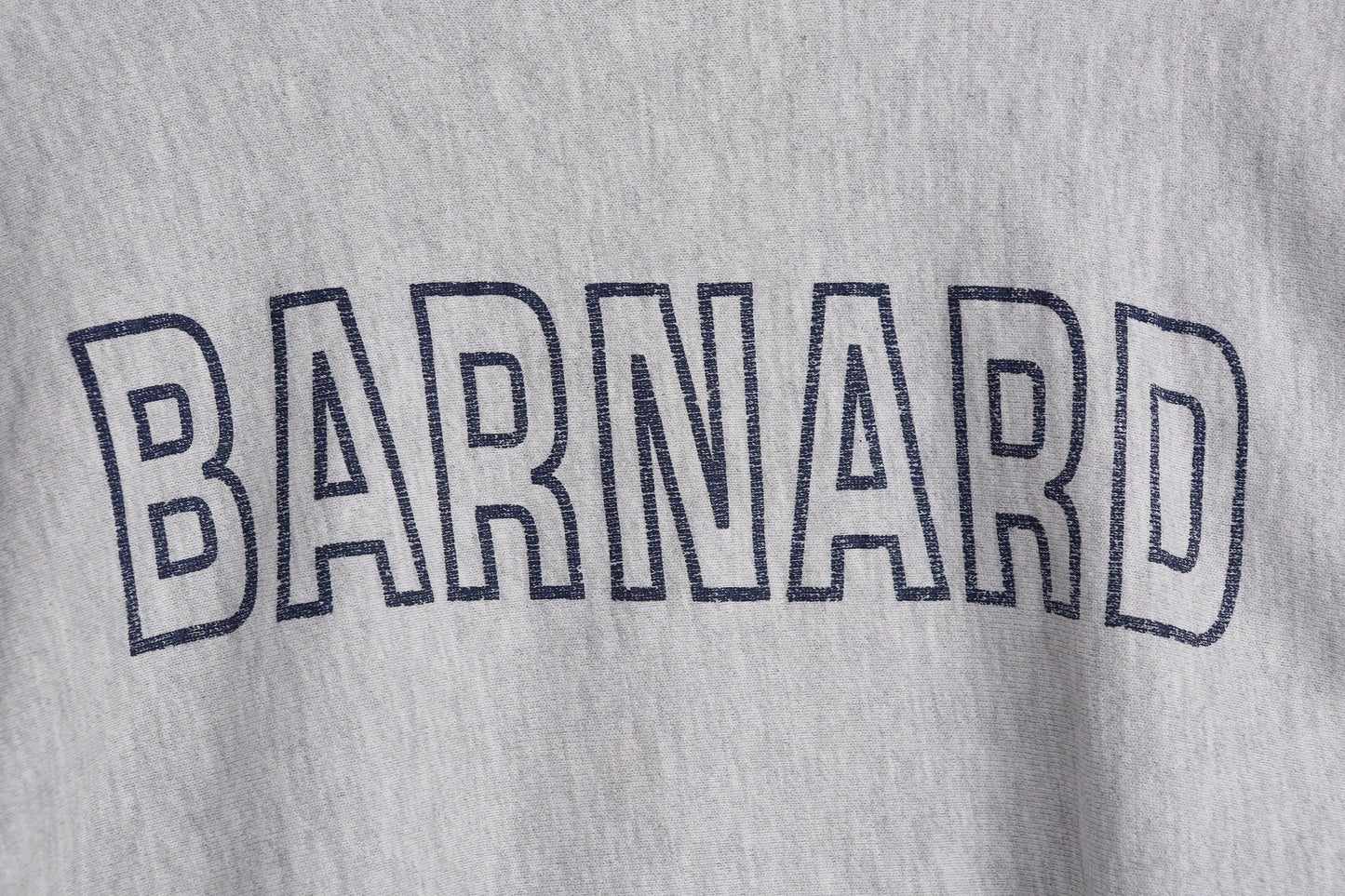 Vintage Gray Champion Crew Neck Sweatshirt with Barnard Print - Estimated Era 1980's - 1990's