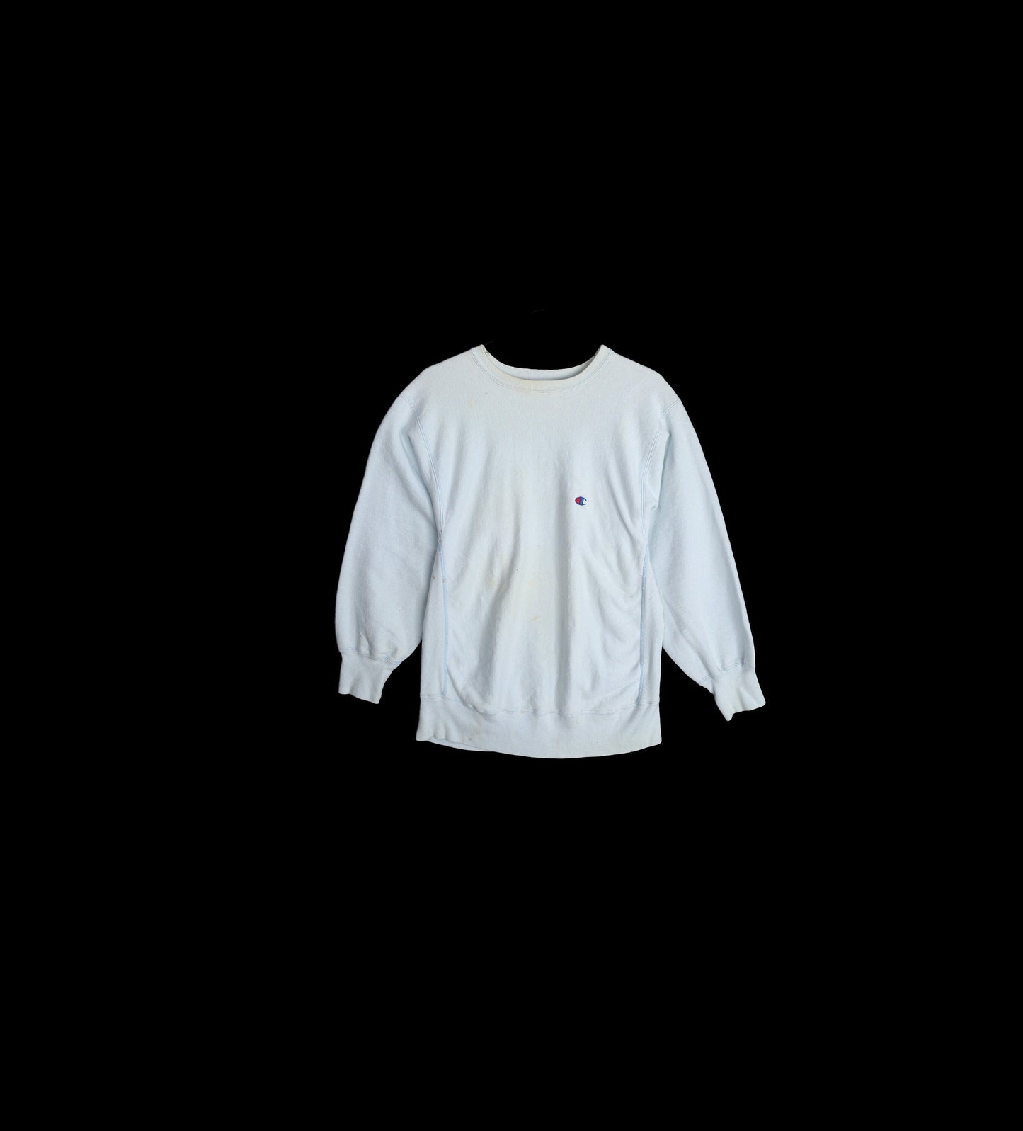 Vintage Light Blue Champion Crew Neck Sweatshirt - Estimated Era 1980's - 1990's