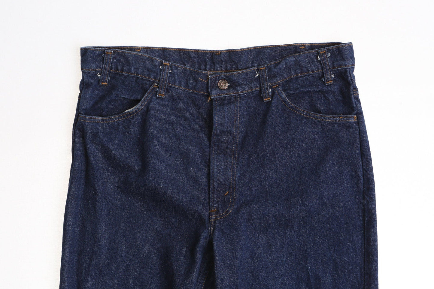 Vintage Levi's Bell Bottom Pants / Blue / dark Wash / Zipper Fly / Orange Tab / 1960s - 1970s