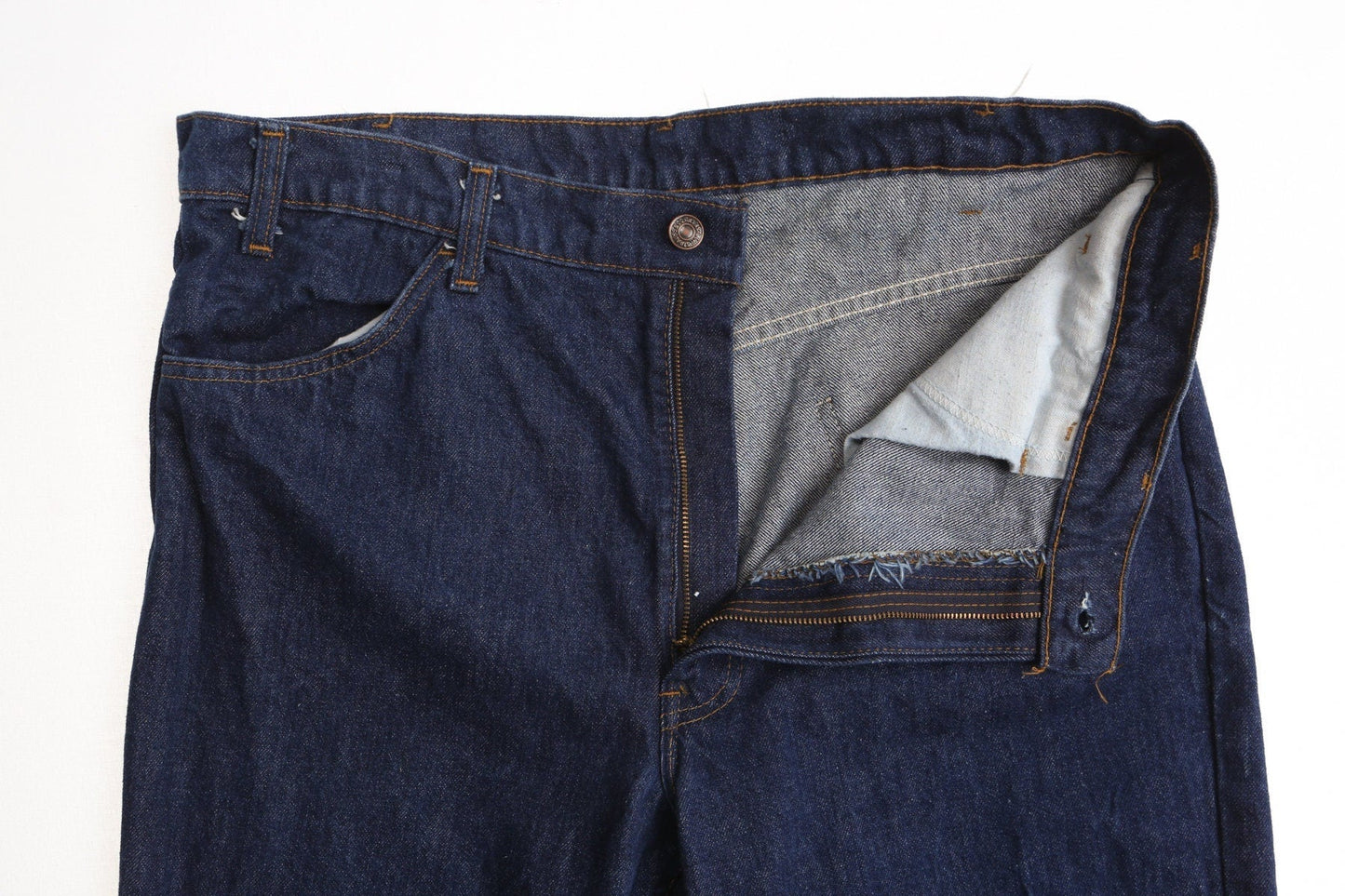 Vintage Levi's Bell Bottom Pants / Blue / dark Wash / Zipper Fly / Orange Tab / 1960s - 1970s