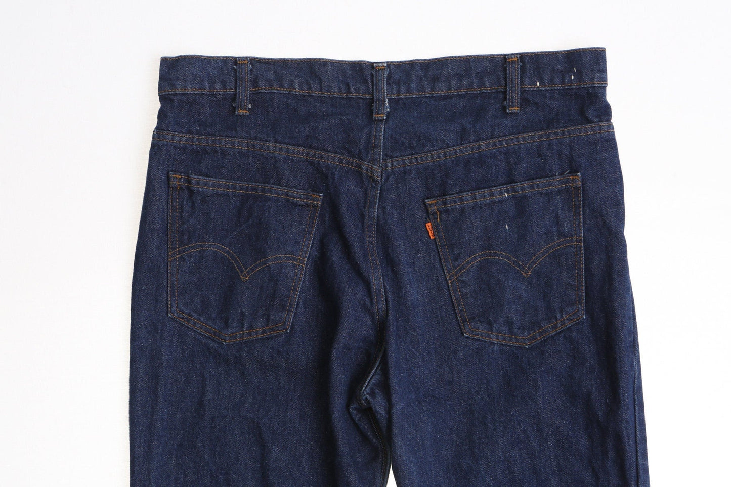 Vintage Levi's Bell Bottom Pants / Blue / dark Wash / Zipper Fly / Orange Tab / 1960s - 1970s