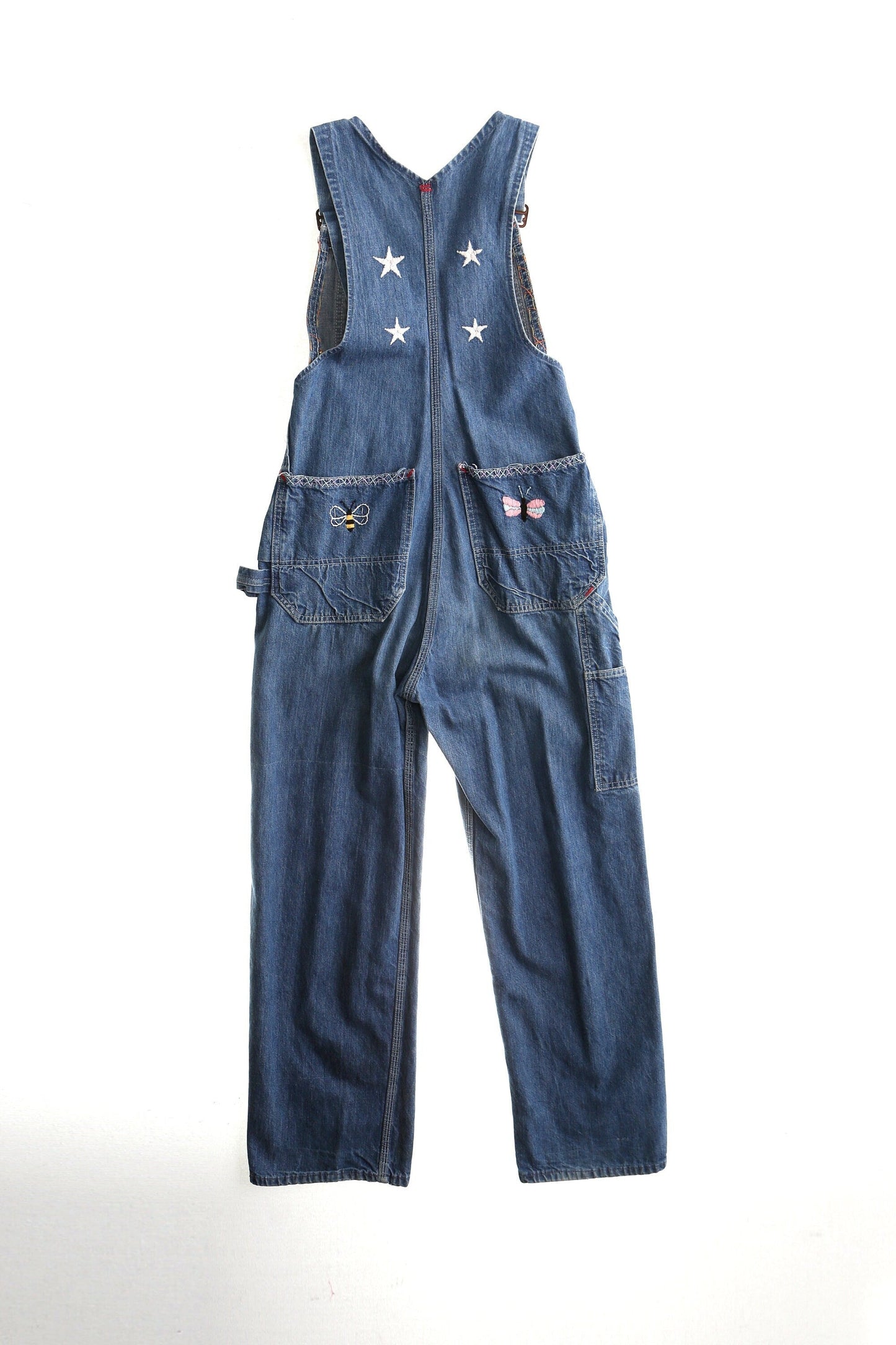 Vintage Denim Overalls / Big Mac / Embroidered / Carrots Embroidery / 1970s - 1980s