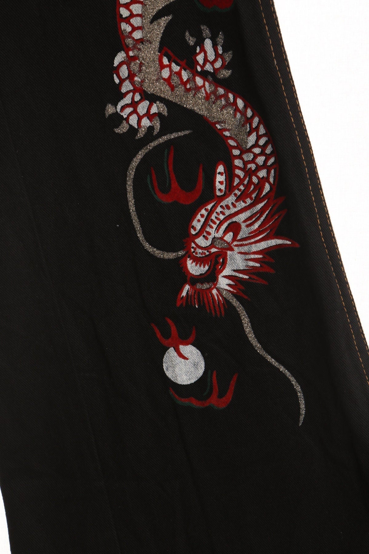 Vintage Bell Bottom pants / hippie / dragon Painted / 1960s - 1970s