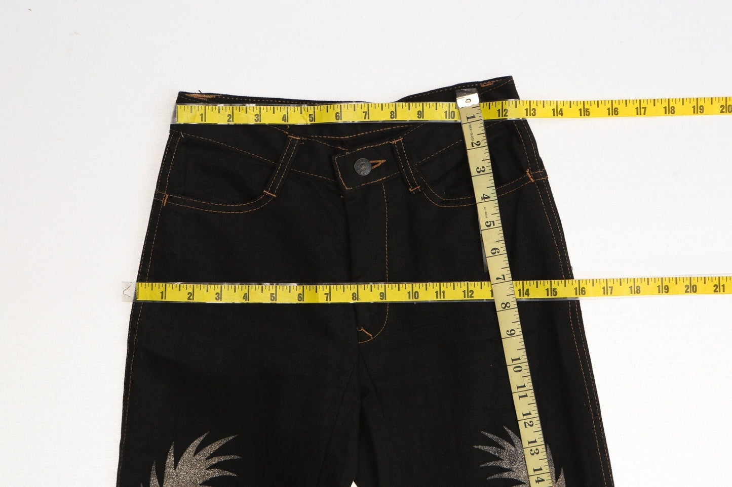 Vintage Bell Bottom pants / hippie / dragon Painted / 1960s - 1970s