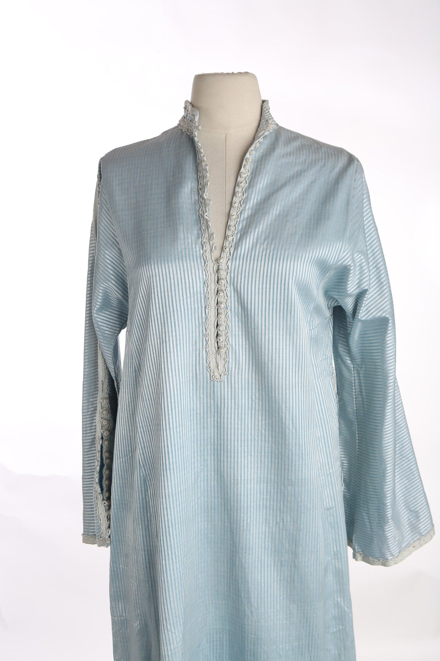 Vintage Blue Striped Tunic Dress