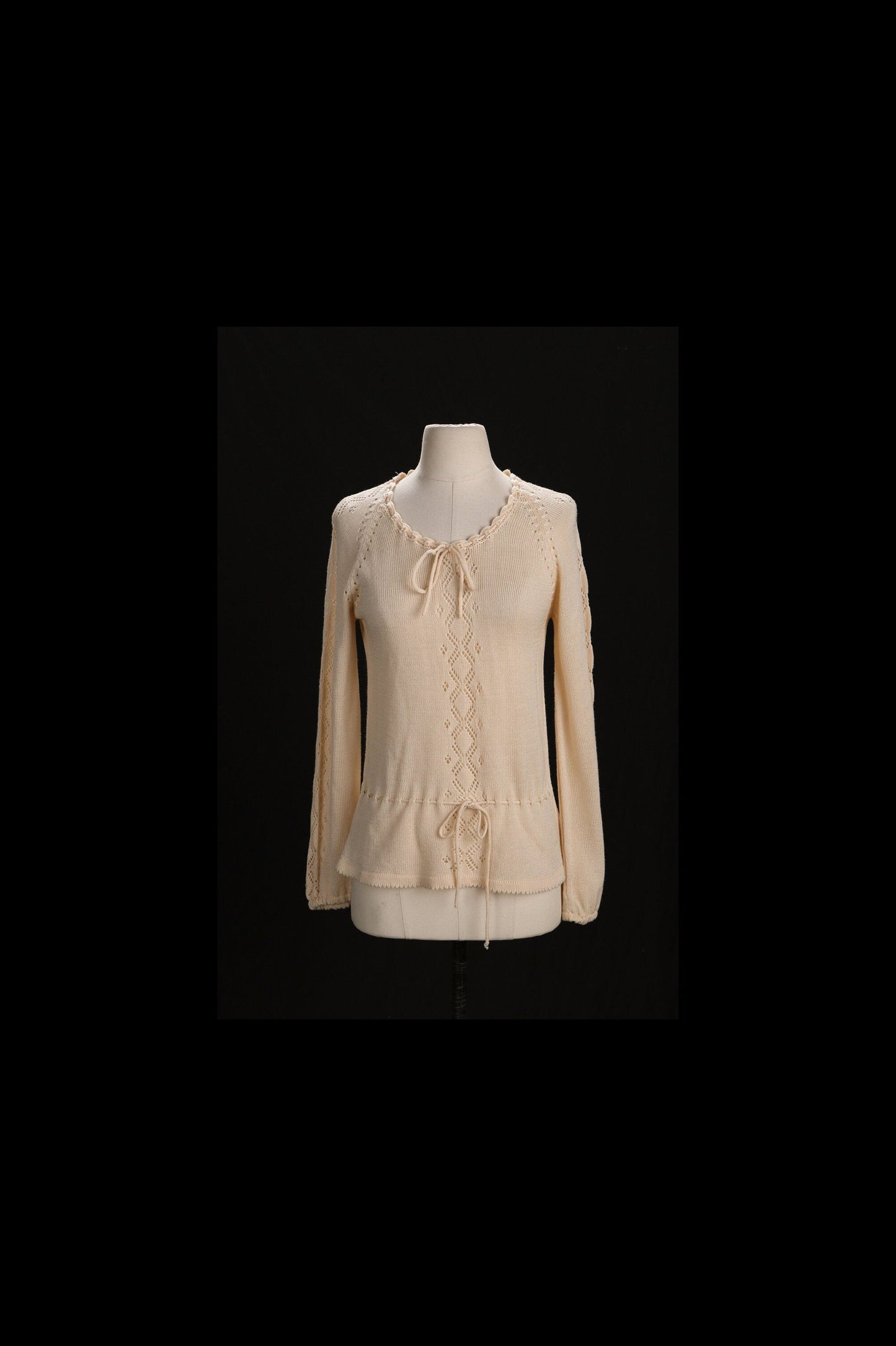70's Women Acrylic Top - Top and Waist adjusting String