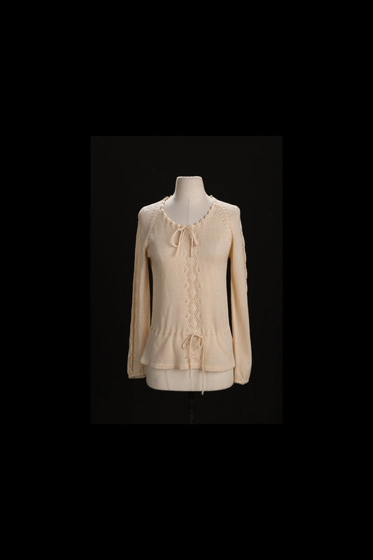 70's Women Acrylic Top - Top and Waist adjusting String