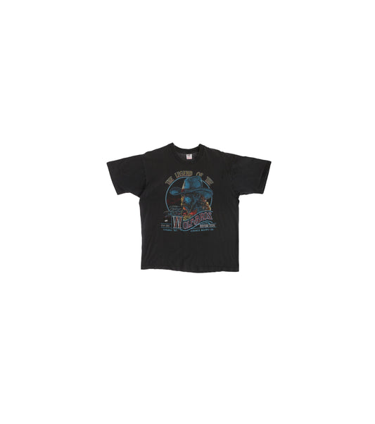 Vintage Western Graphic T-shirt / The Legend of the Wolf Bros / Council Bluffs