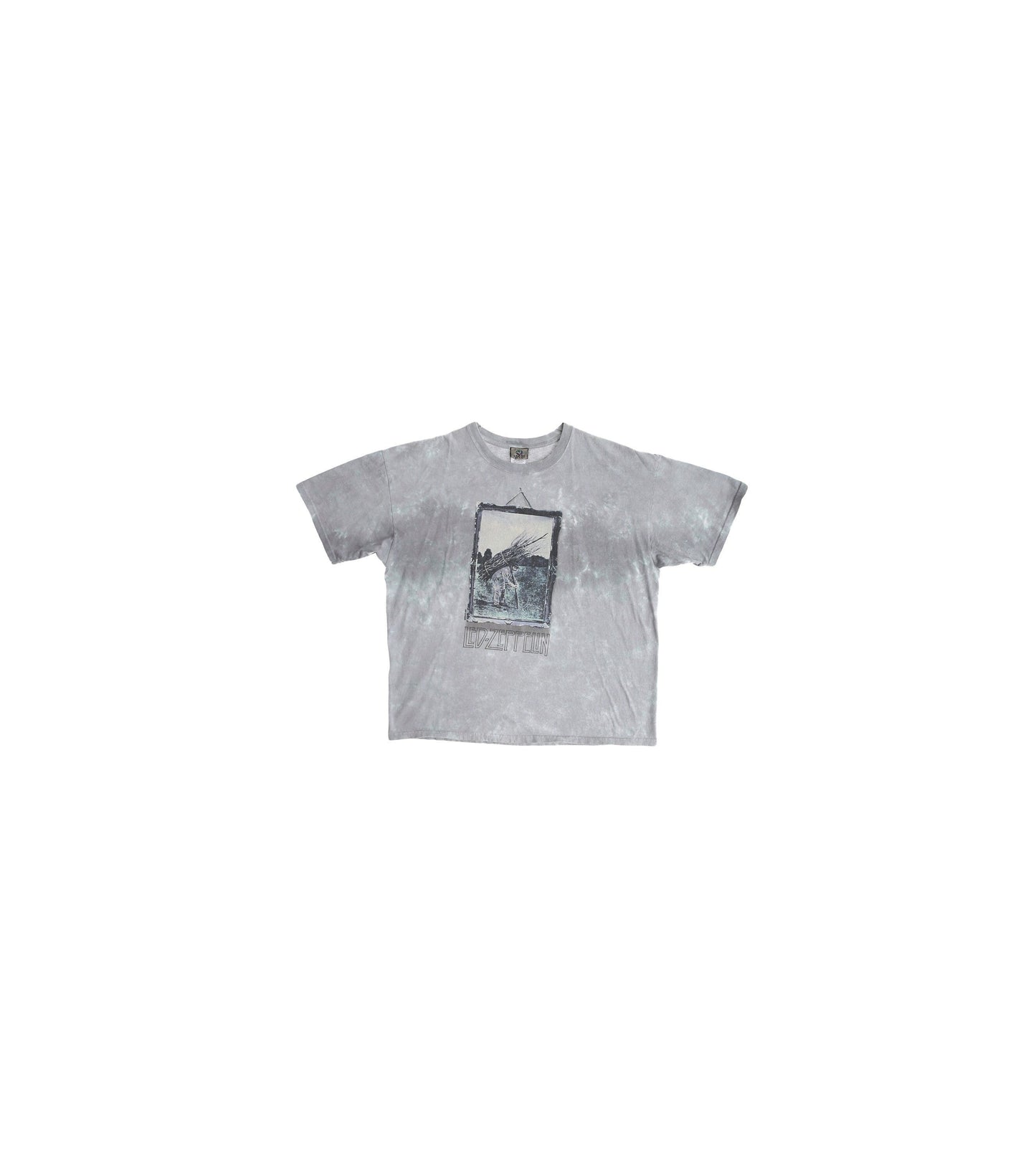 Vintage Led Zeppelin Gray Tie Dye Rock T-shirt by Liquid Blue
