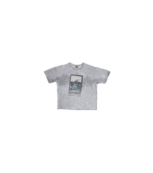 Vintage Led Zeppelin Gray Tie Dye Rock T-shirt by Liquid Blue