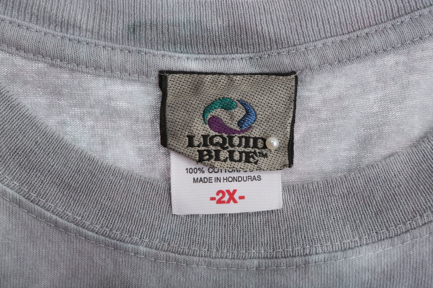 Vintage Led Zeppelin Gray Tie Dye Rock T-shirt by Liquid Blue