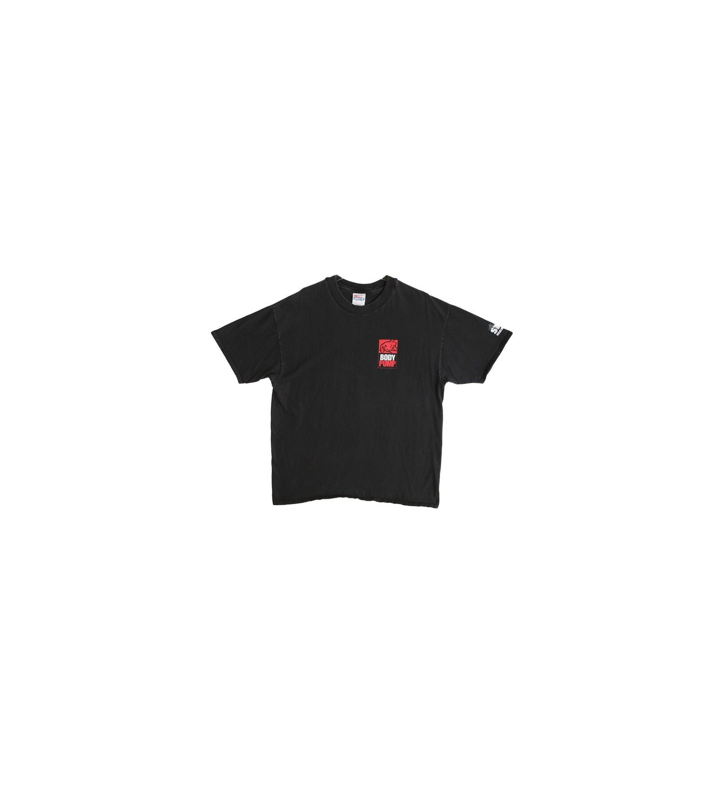 Vintage Body Pump Become Some Body Black Graphic T-shirt