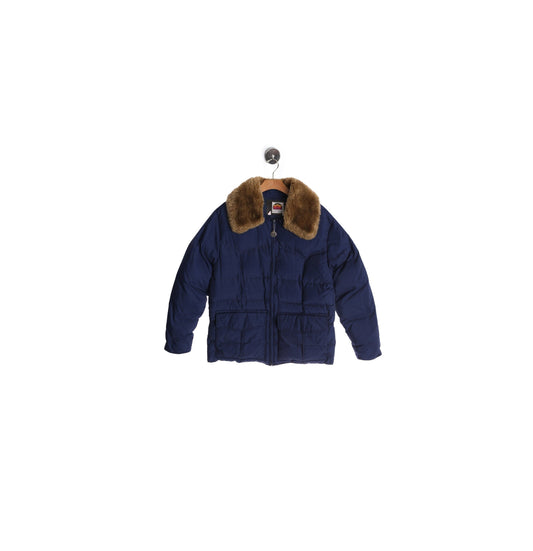 Vintage Men Down Jacket with Faux Fur Collar by Miller Miller Miller Outwear Denver Colorado - Made in USA - Era 60s - 70s