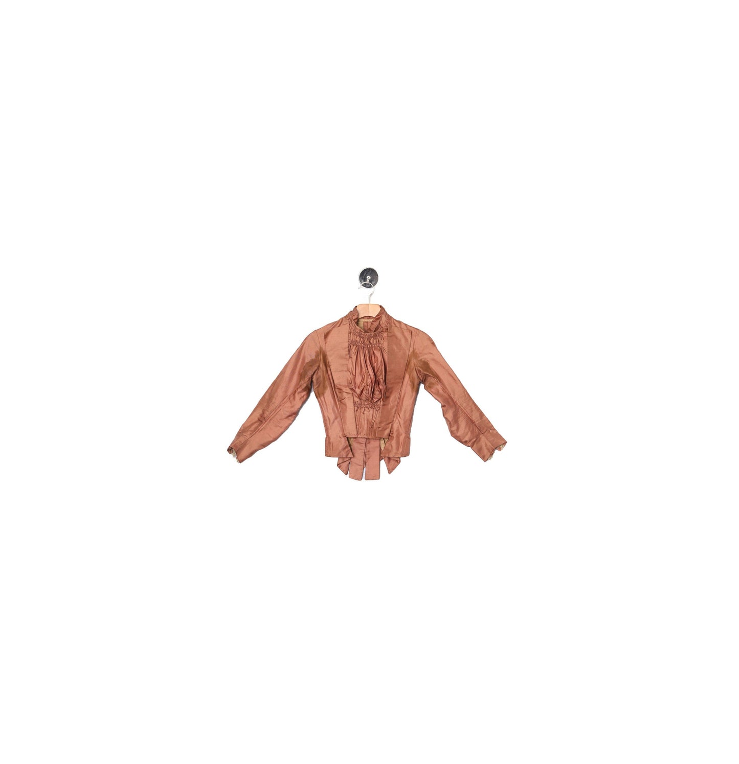 Vintage Women Victorian Blouse with Ruffle Chest Details