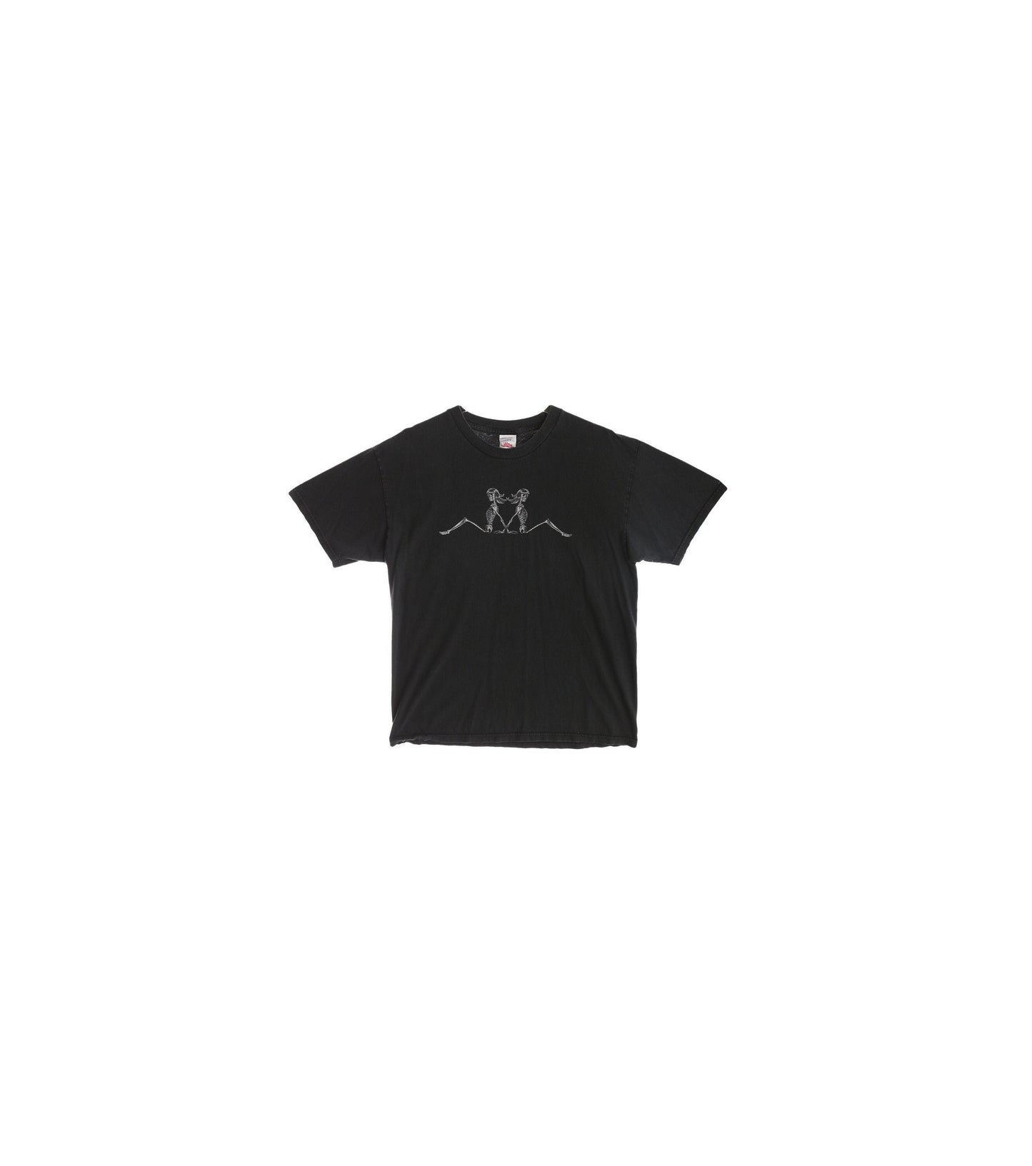 Vintage Skeleton Girl Black Graphic T-shirt