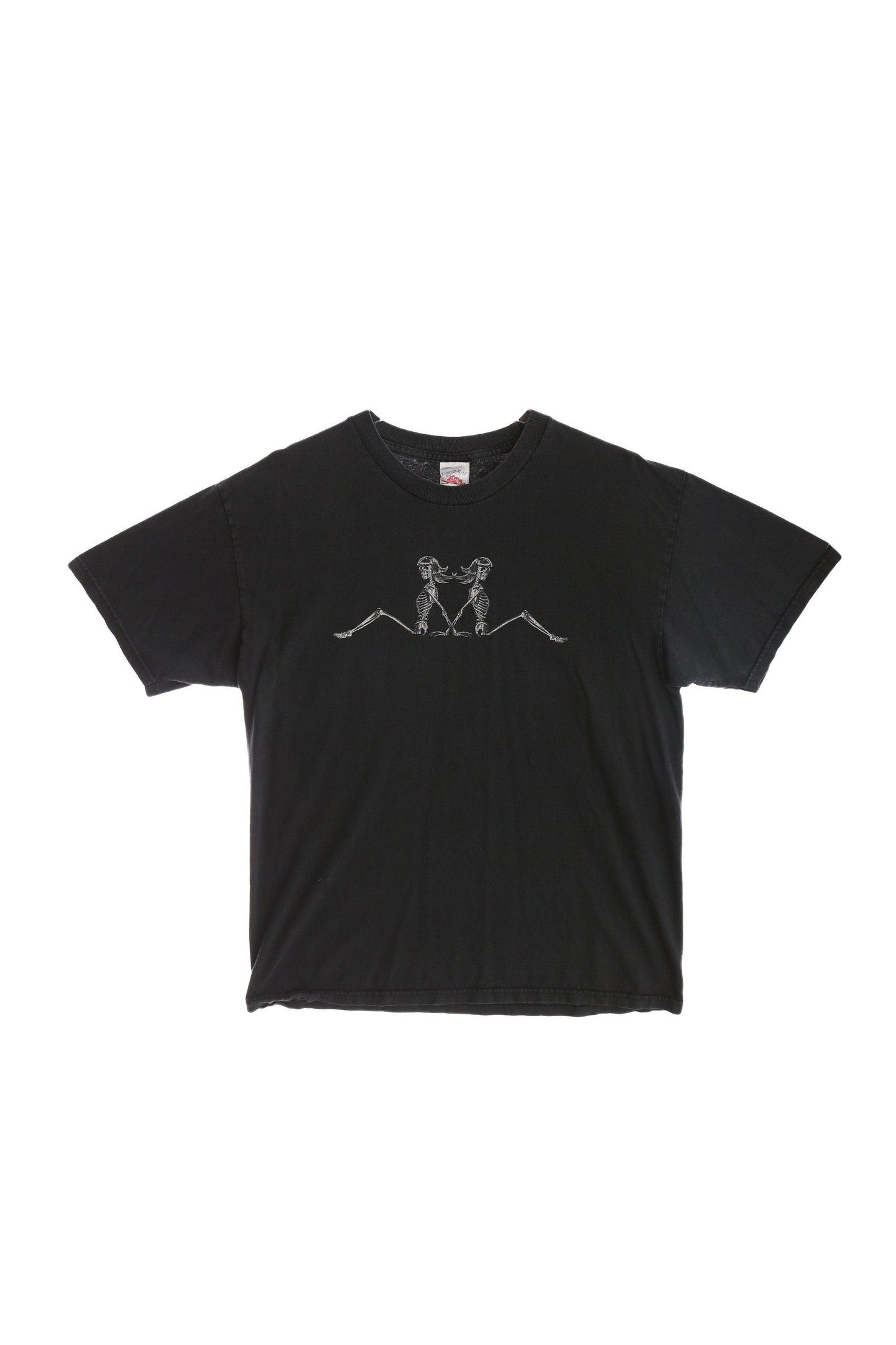 Vintage Skeleton Girl Black Graphic T-shirt