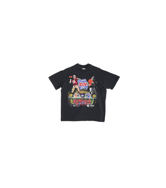 Vintage Super Bowl Graphic T-shirt / New Orleans Super Dome / 49ers VS Broncos