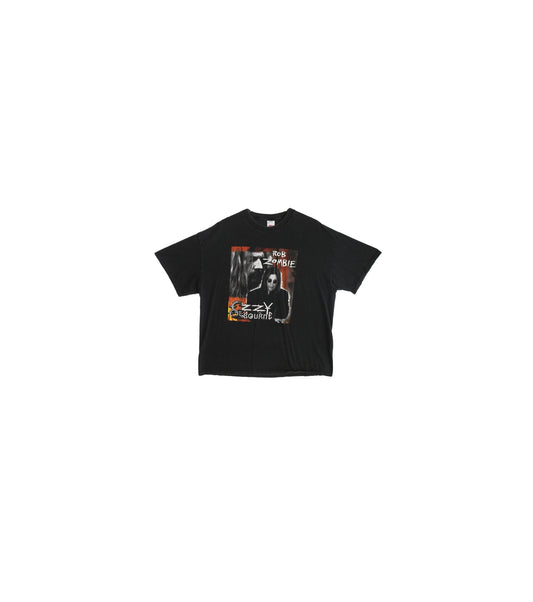 Vintage Rob Zombie and Ozzy Osbourne Black Rock T-shirt