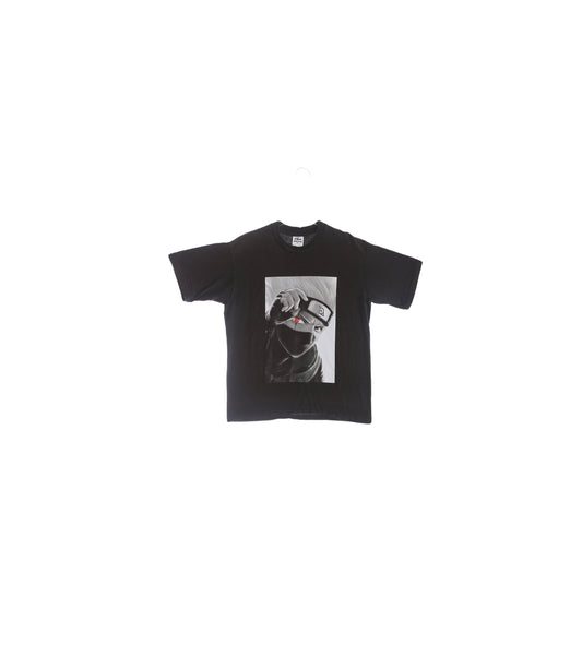 Vintage Ninja Anime Black Graphic T-shirt