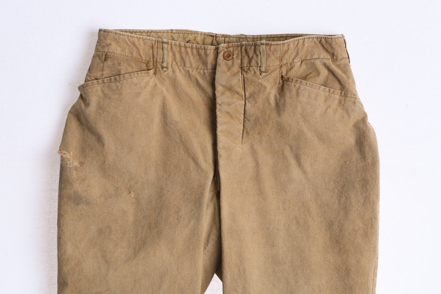 Vintage Men Hunting Pants with Ankle Tie Closure and Wool Lining