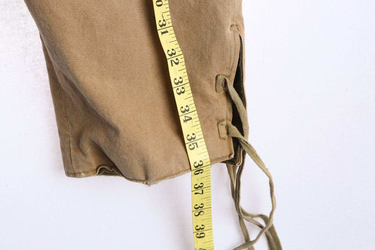 Vintage Men Hunting Pants with Ankle Tie Closure and Wool Lining