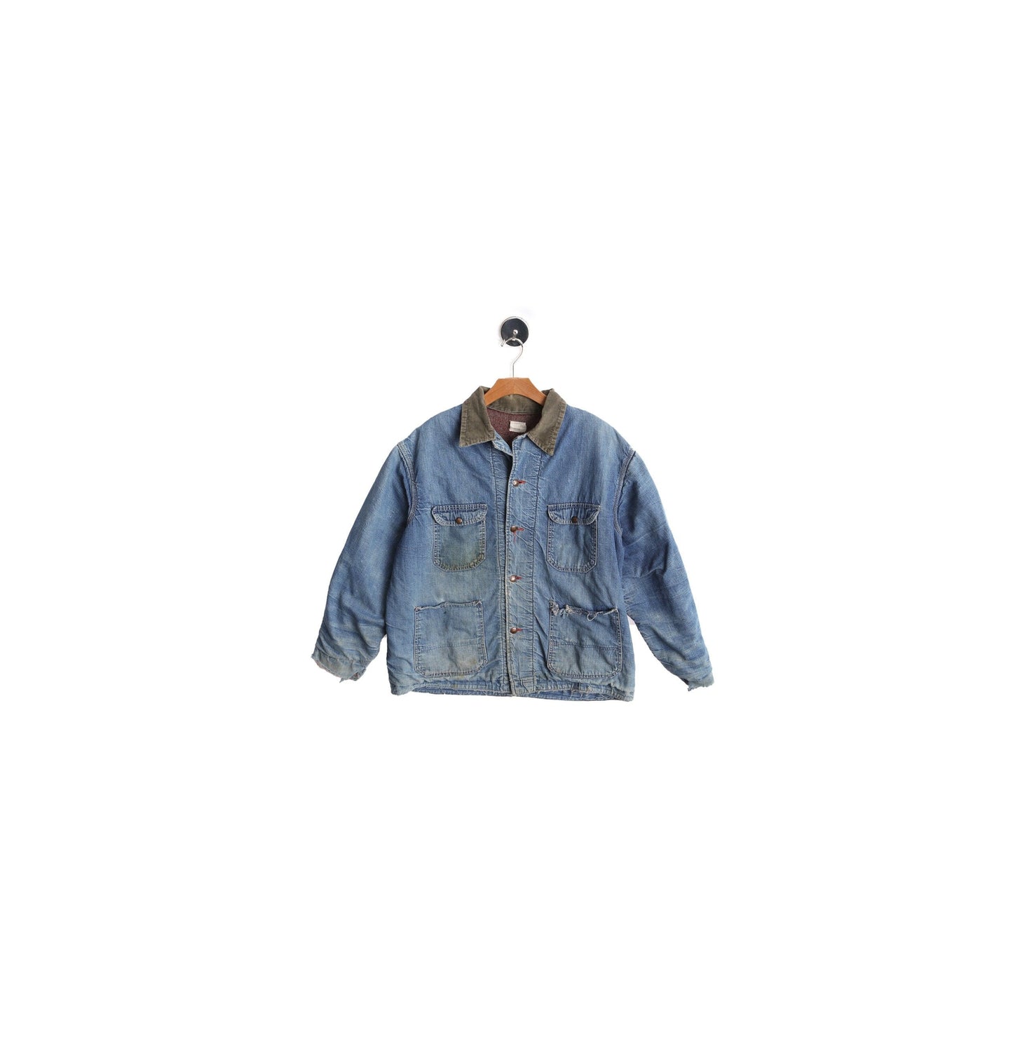 Vintage Big Mac Four Pockets Denim Jacket - Era 60s - 70s - Wool Inner Lining