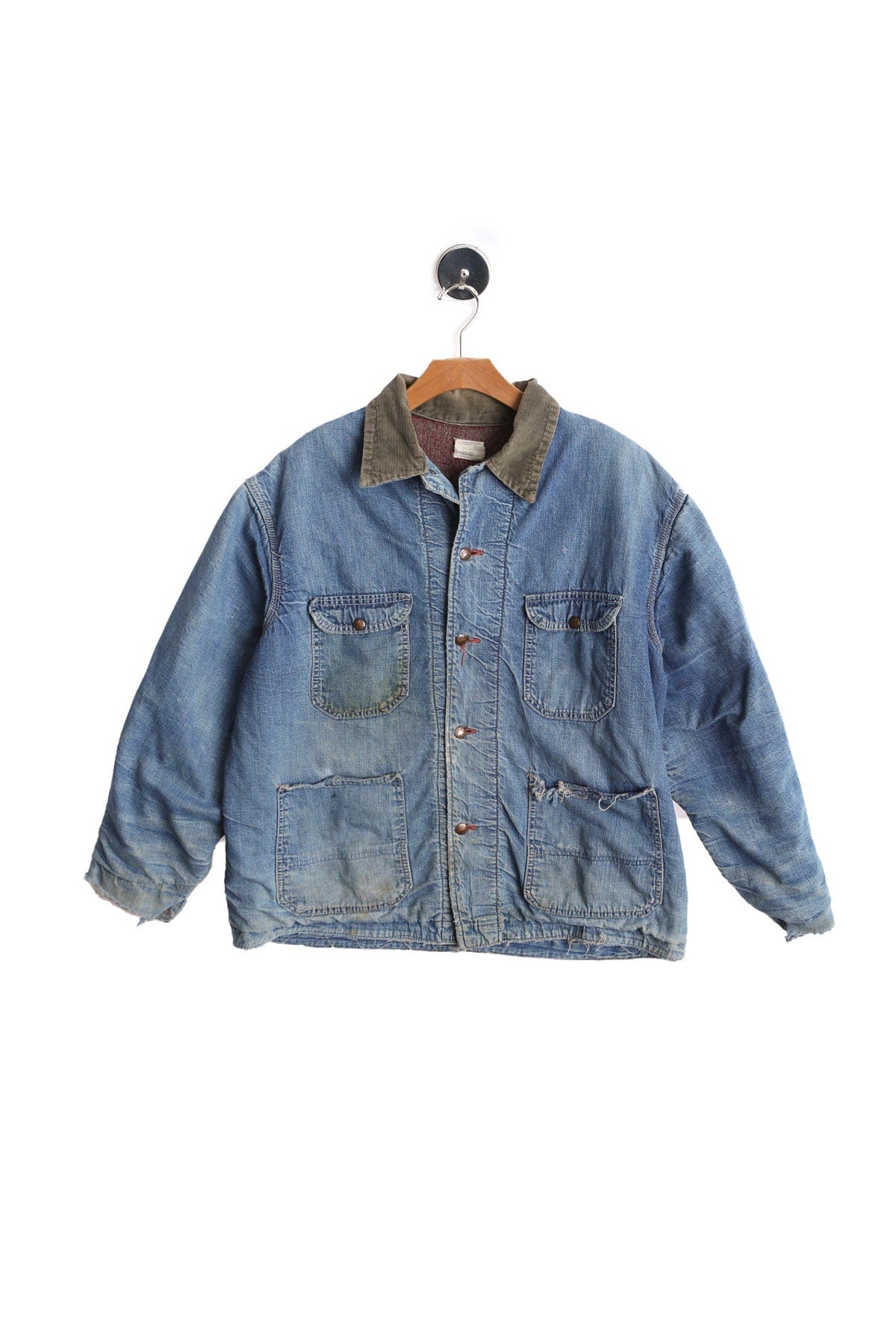 Vintage Big Mac Four Pockets Denim Jacket - Era 60s - 70s - Wool Inner Lining