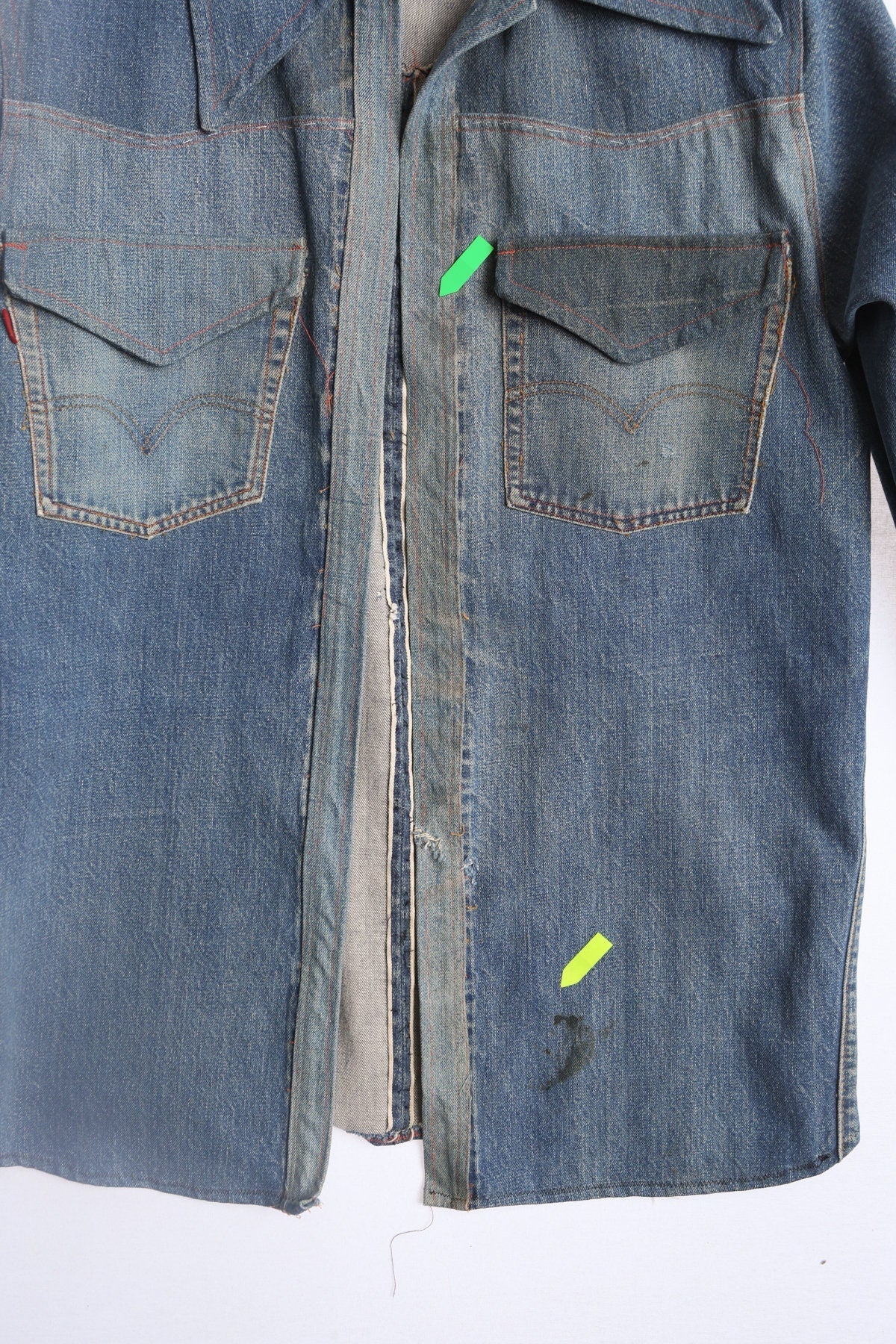Vintage Costume Made Denim Western Shirt