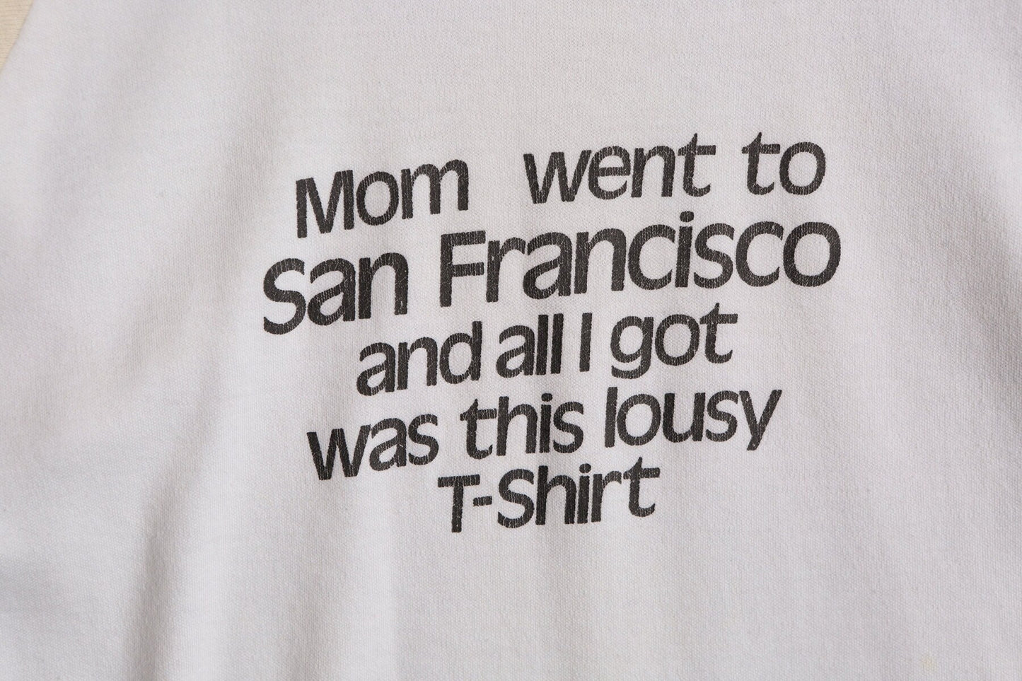 Vintage 3/4 Sleeve Graphic Shirt with Humorous Saying Print