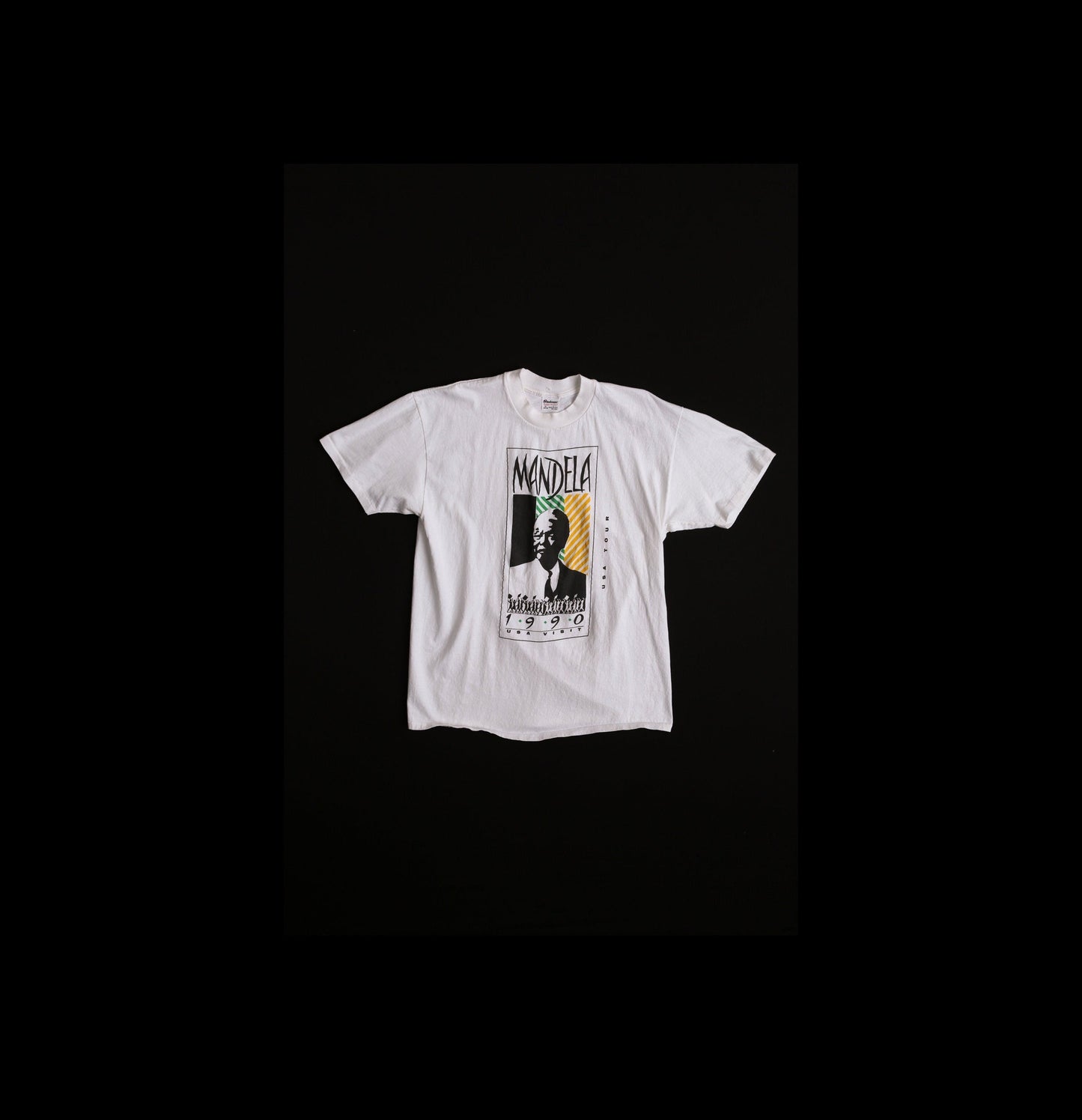 1990 Mandela USA Visit White Graphic T-shirt