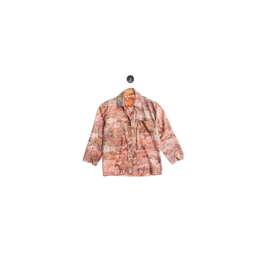 70s Men Western Graphic Button Up Shirt