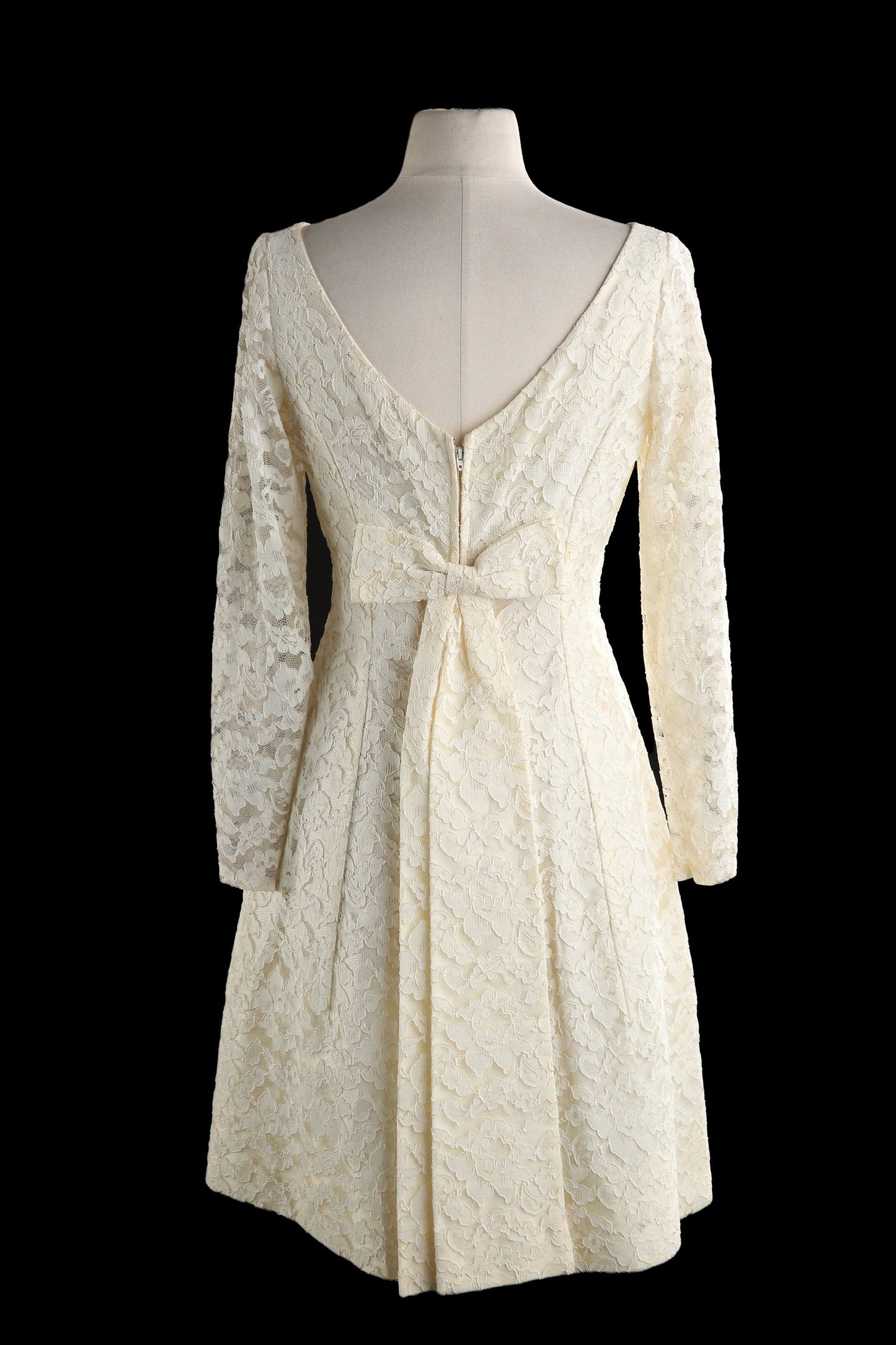 Vintage Women's White Lace Dress - 1960's - 1970's - Evening Casual Dress