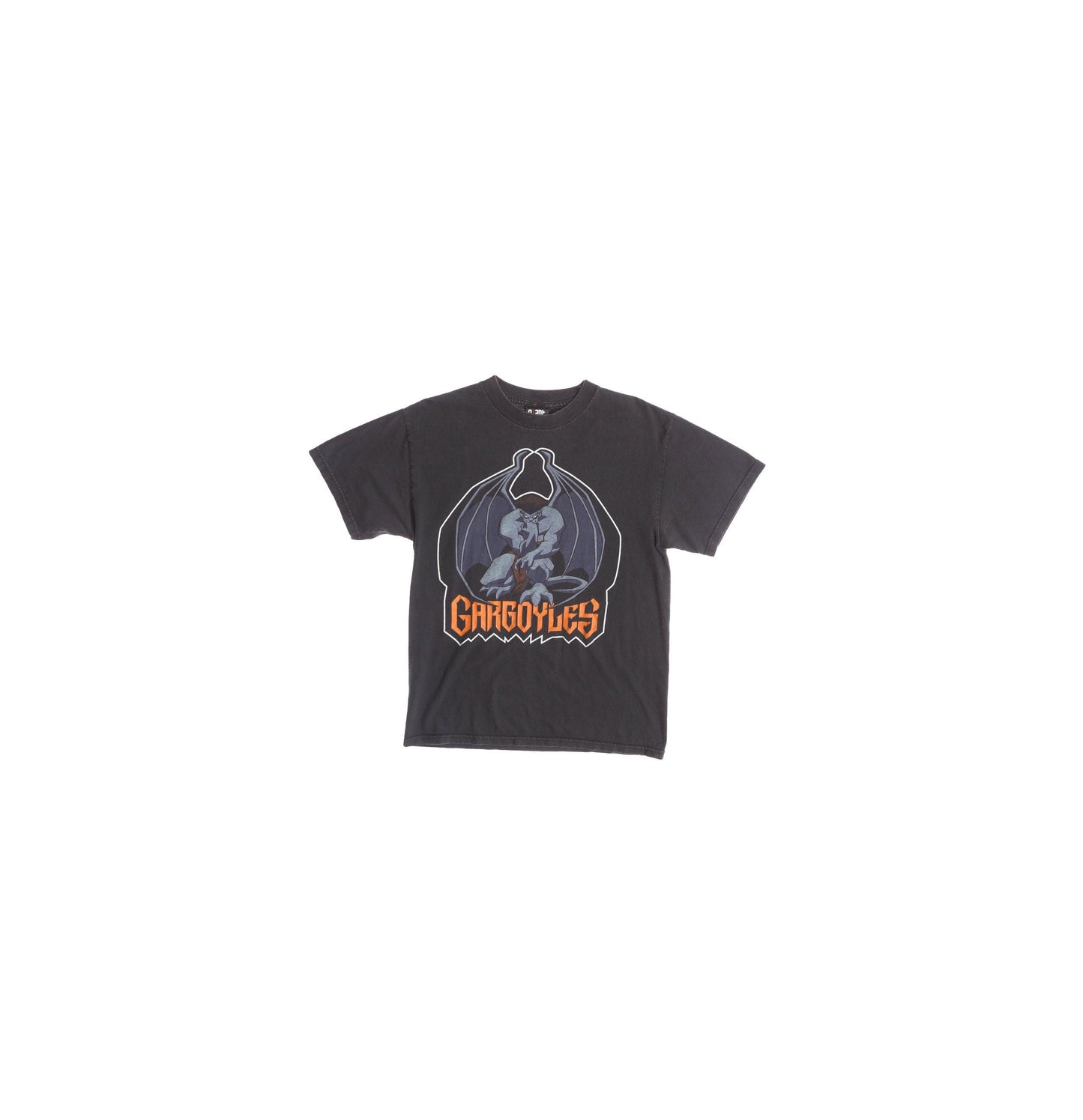 Gargoyles Cartoon Graphic T-shirt - Giant T-shirt Label - Stone by Day, Warriors by Night