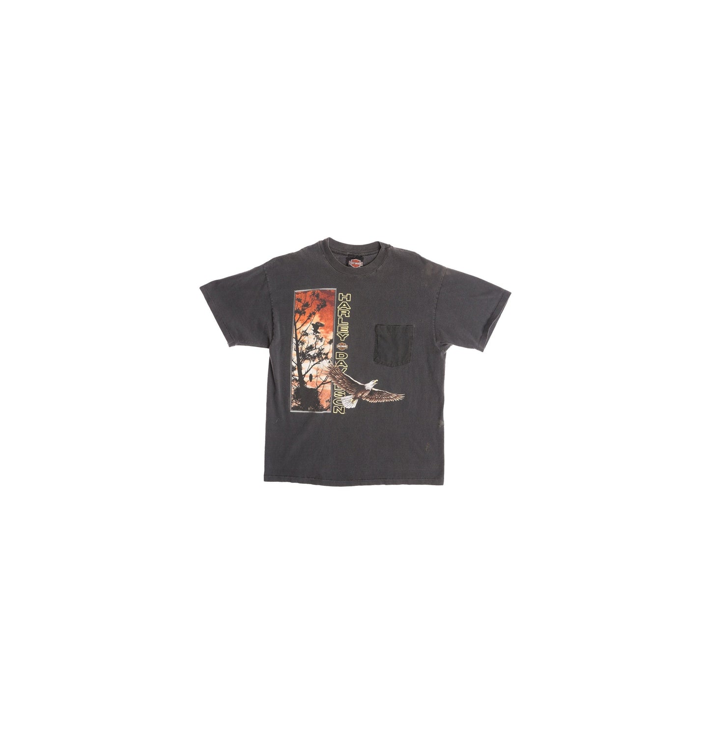 Harley Davison Black Graphic T-shirt - San Diego California
