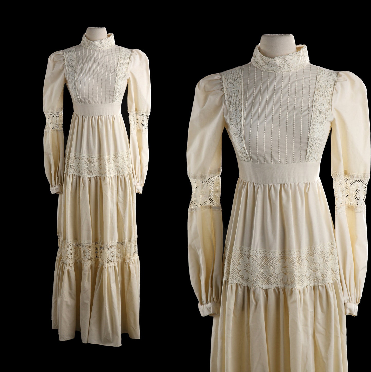Vintage Gunne Sax Dress / Long Sleeve / 1970s / Long