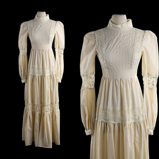Vintage Gunne Sax Dress / Long Sleeve / 1970s / Long