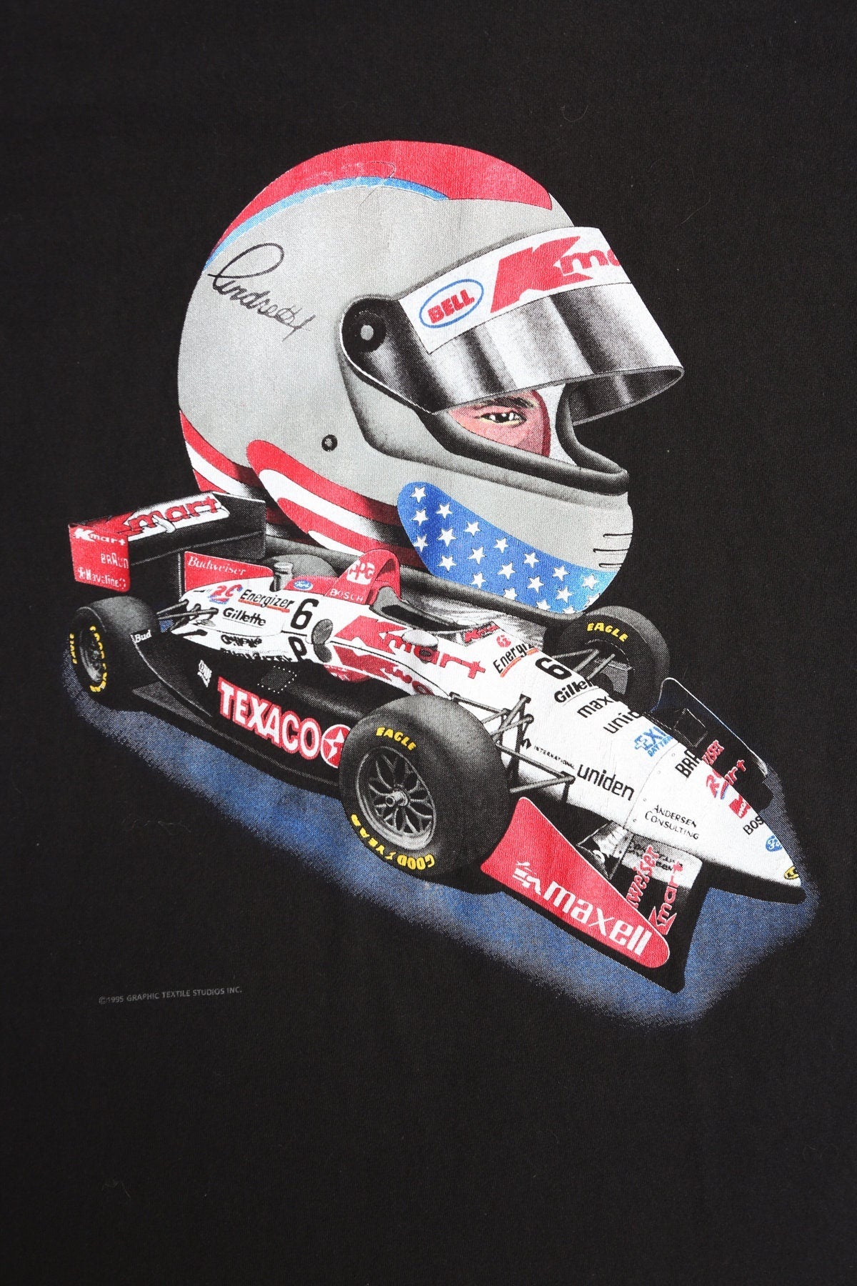 Vintage Formula One Racing Black Graphic T-shirt